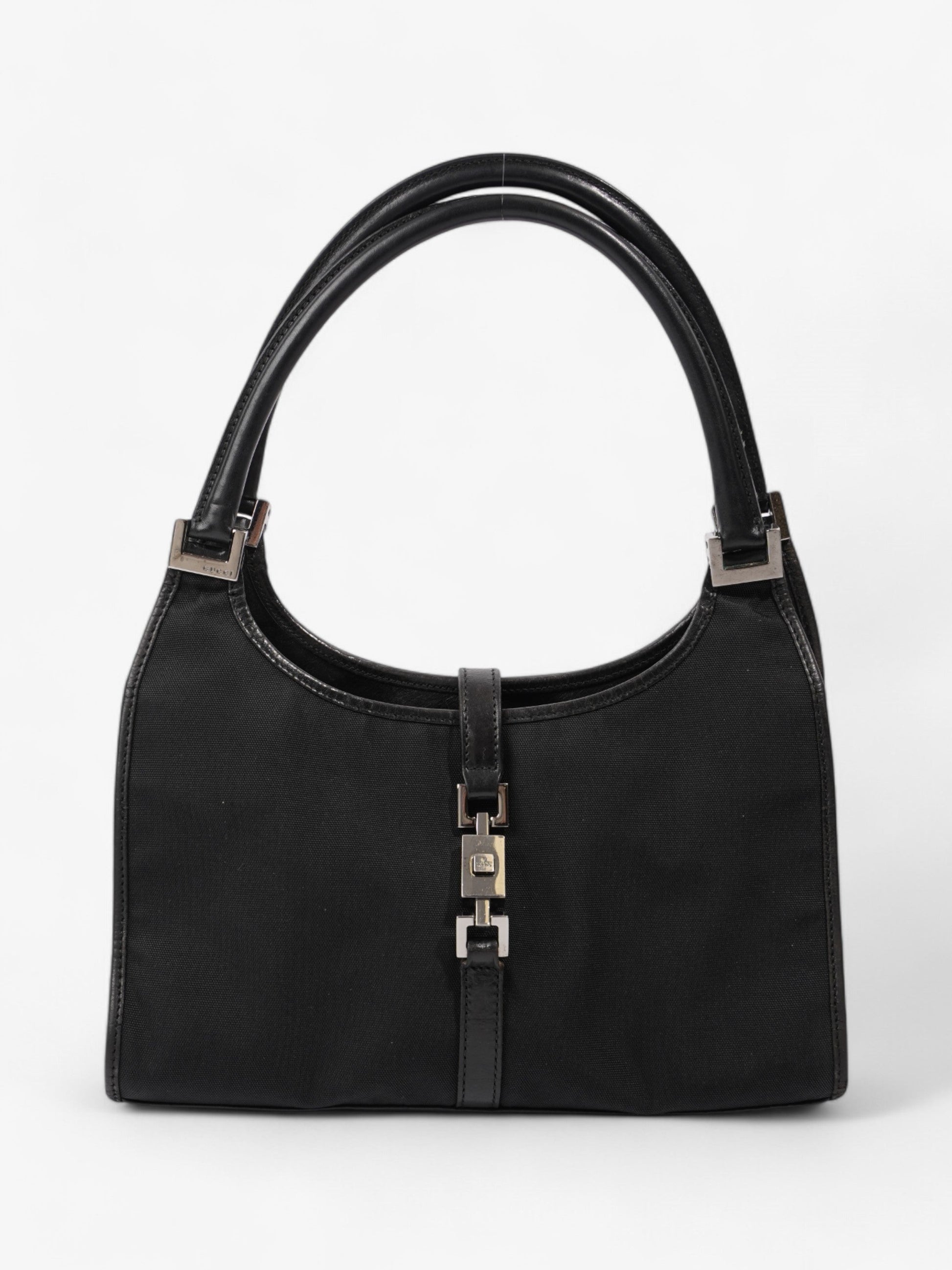 Gucci Jackie Shoulder Bag Canvas Black Canvas 2