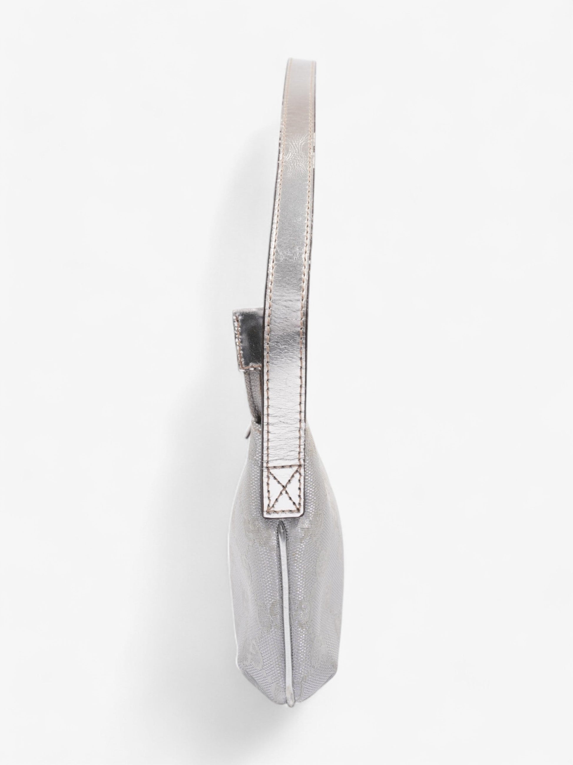 Gucci Boat Pochette Supreme Shoulder Bag Canvas Silver