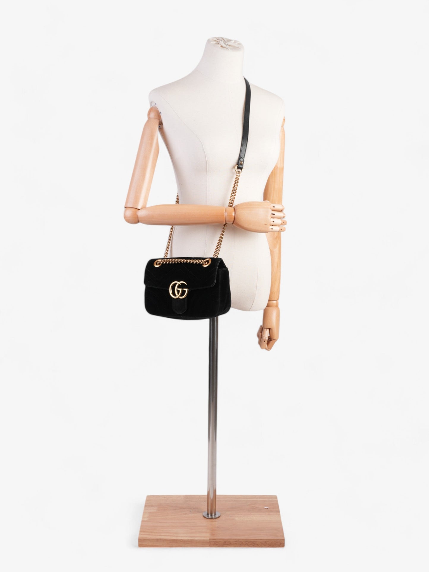 Gucci Marmont Velvet Shoulder Bag Black Mini 4