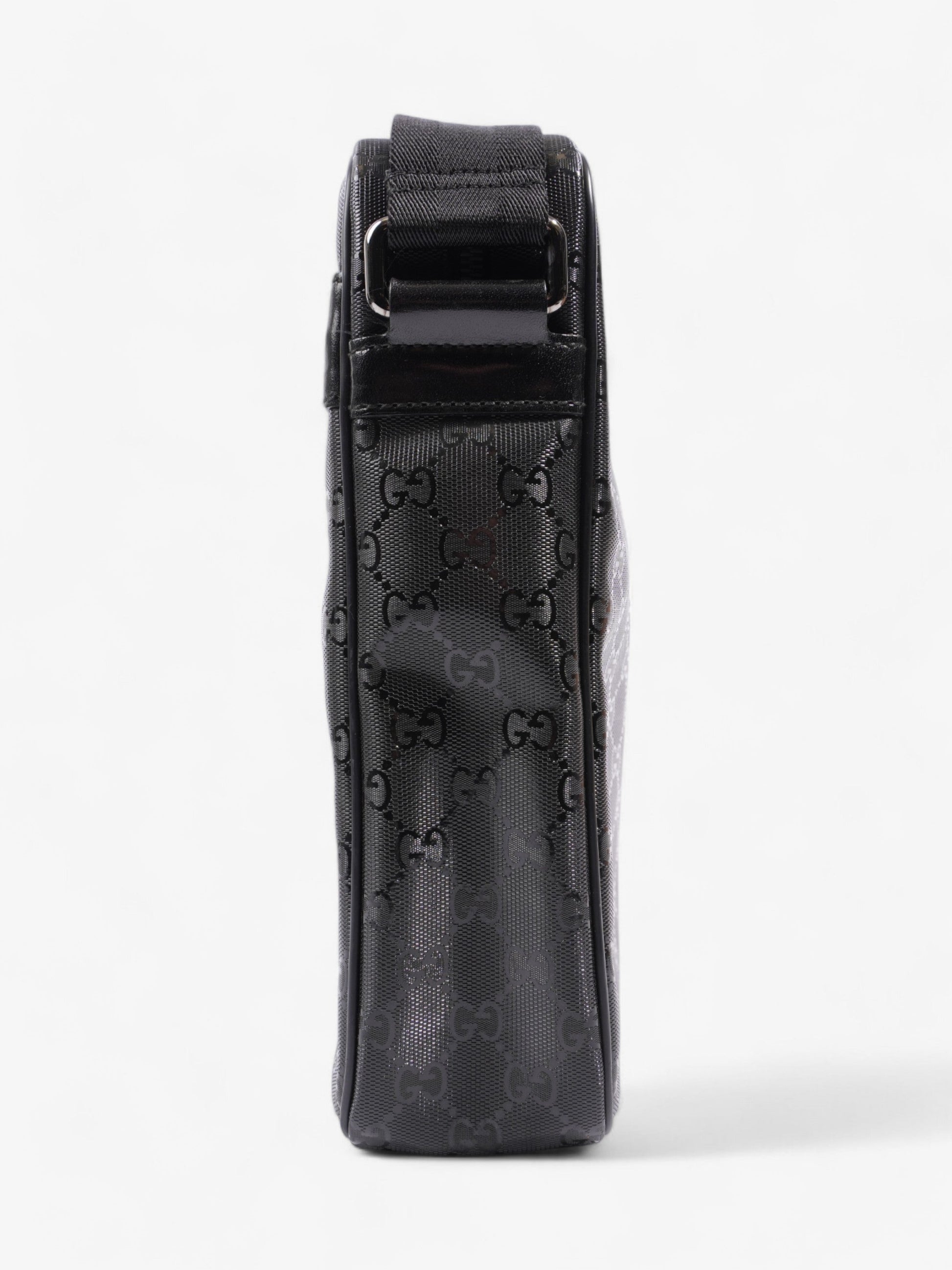 Gucci Imprime Messenger Coated Canvas Black Travel Bag
