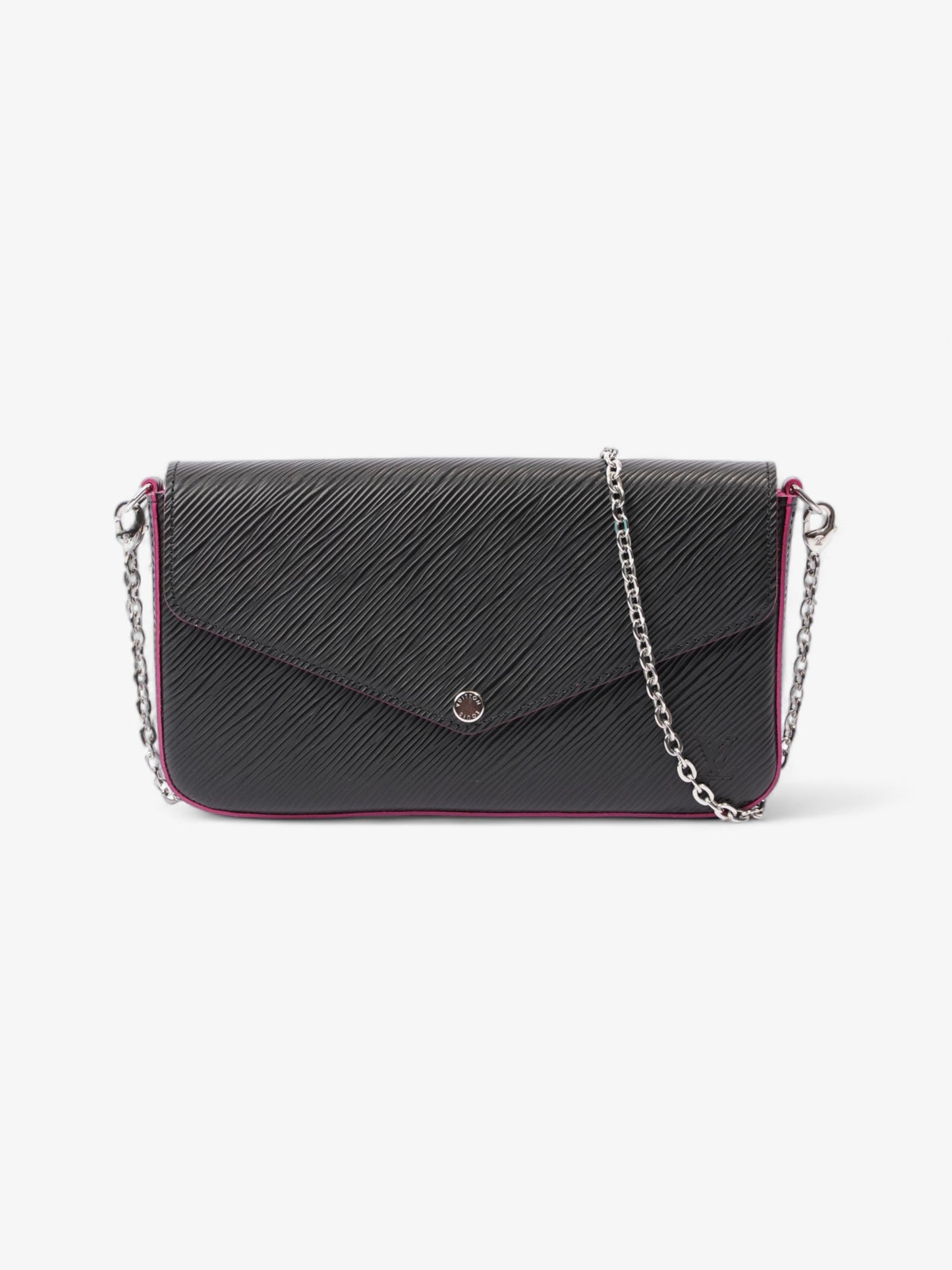 Louis Vuitton Pochette Felicie Epi Leather Black Clutch Bag Epi Leather