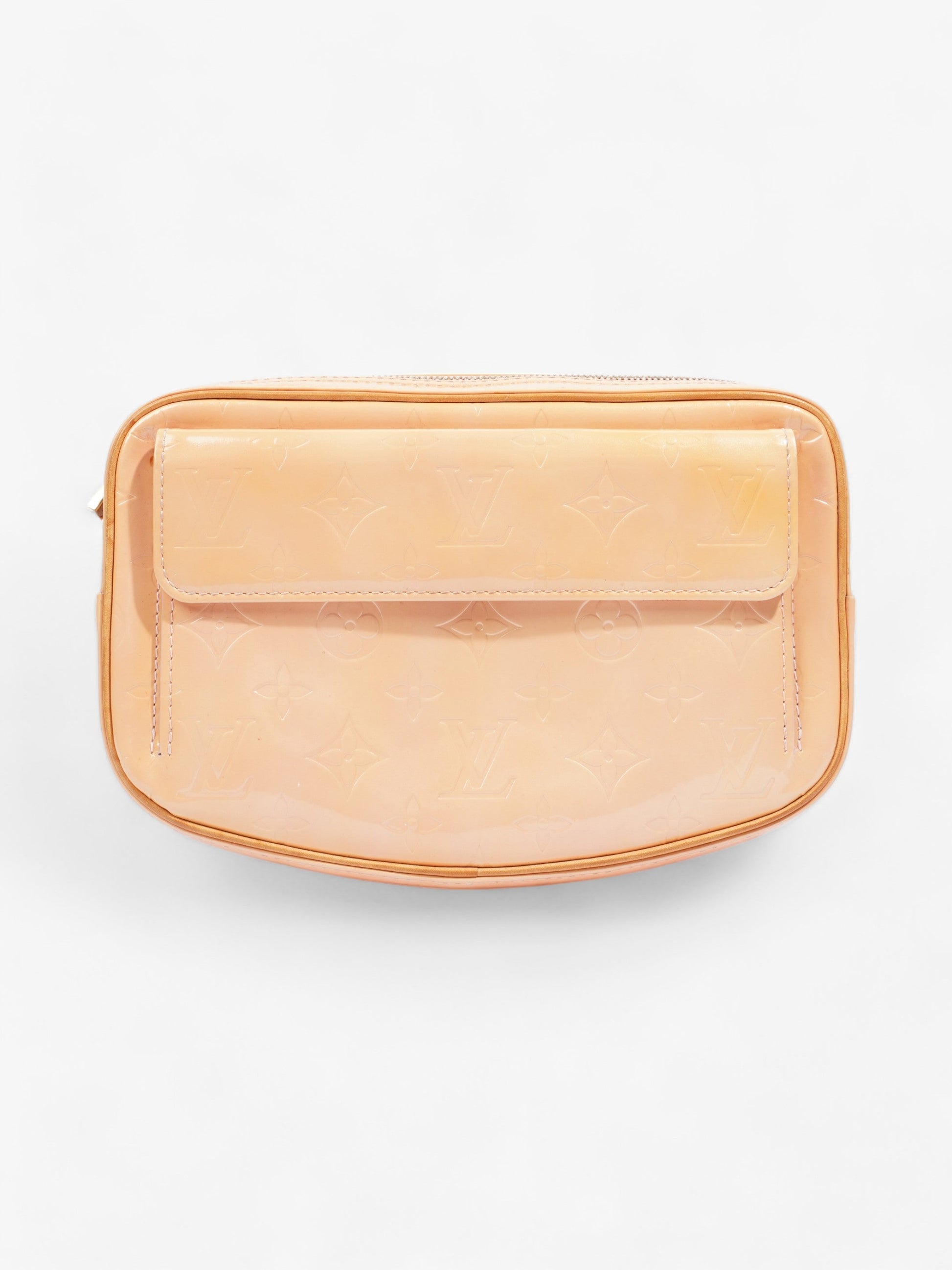 Louis Vuitton Fulton Peach Patent Leather Vernis Handbag