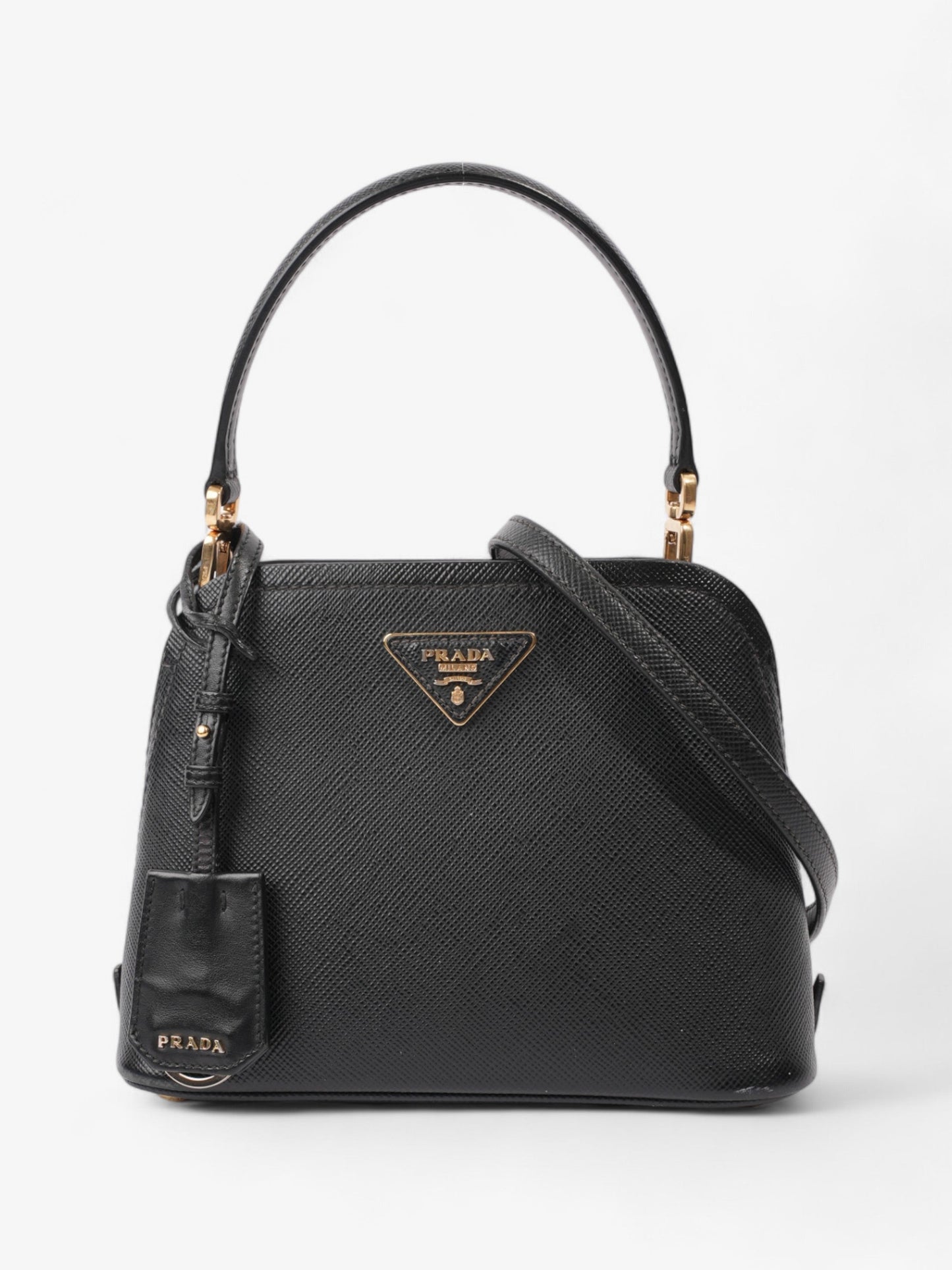 Prada Matinee Crossbody Bag Leather Saffiano Black