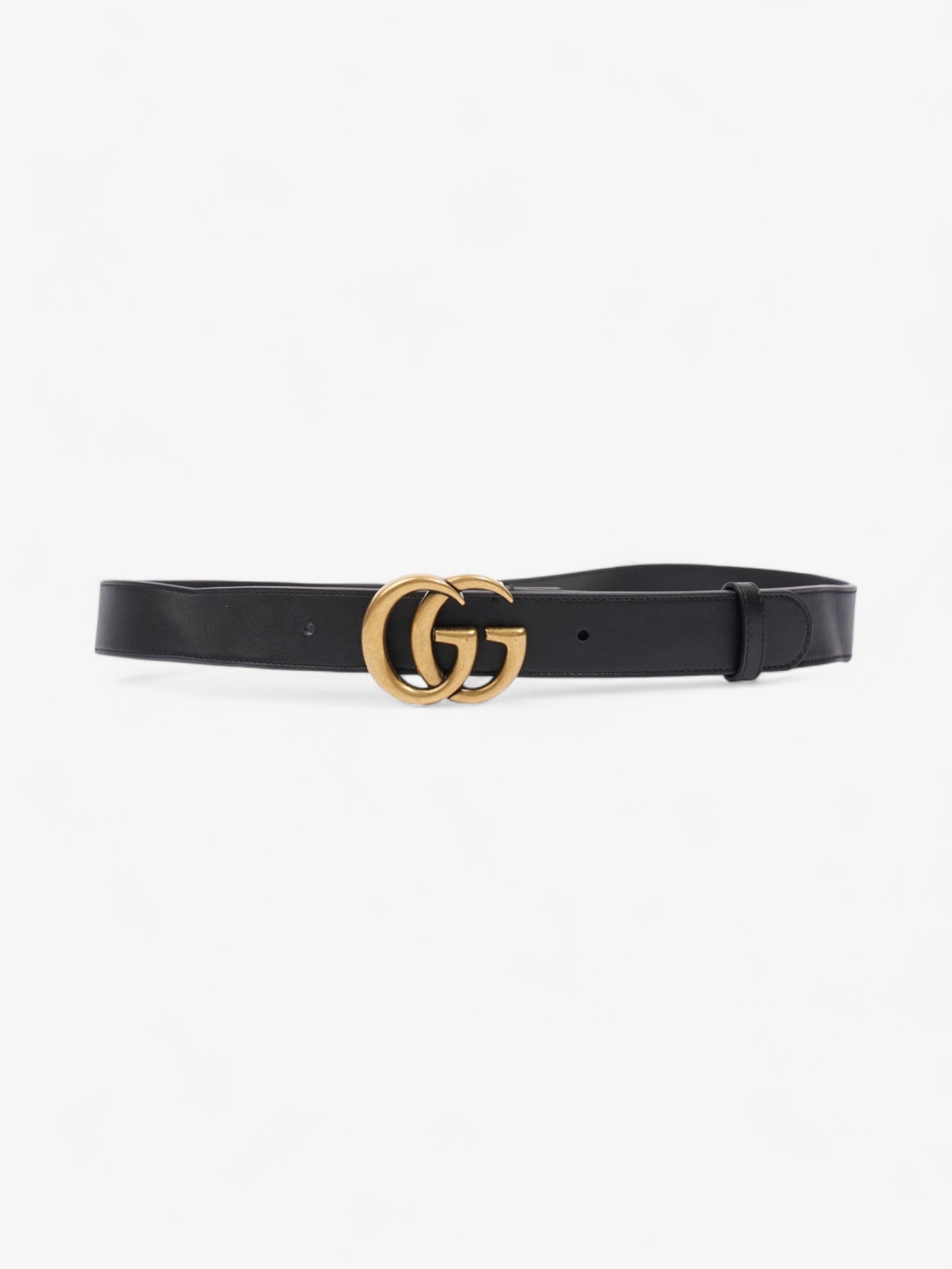 Gucci Marmont Belt Handbag Leather Black Accessory 85Cm 34