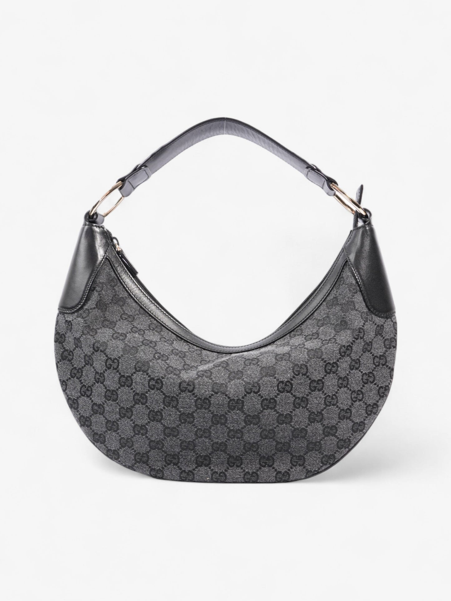 Gucci Half Moon Hobo Supreme Denim Black Shoulder Bag