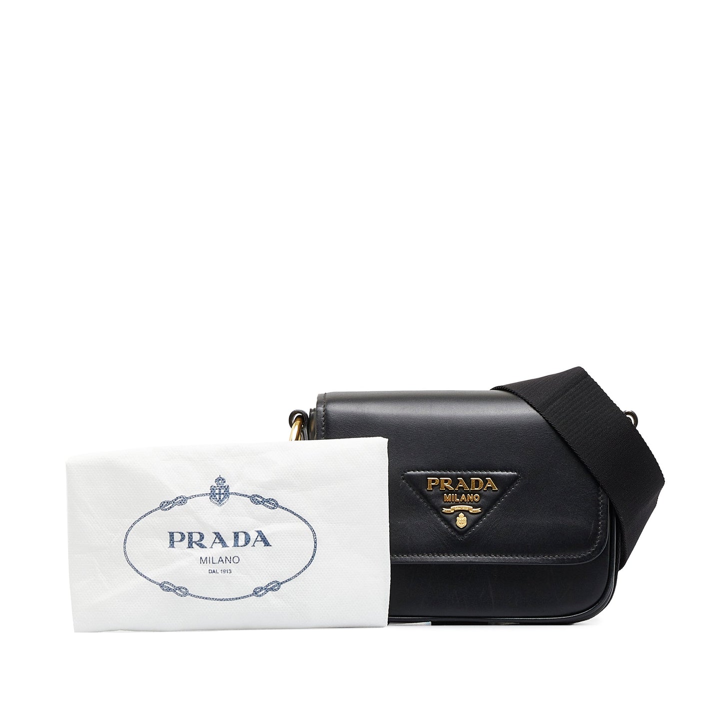 Prada City Calf Luxury Handbag Black Crossbody Bag