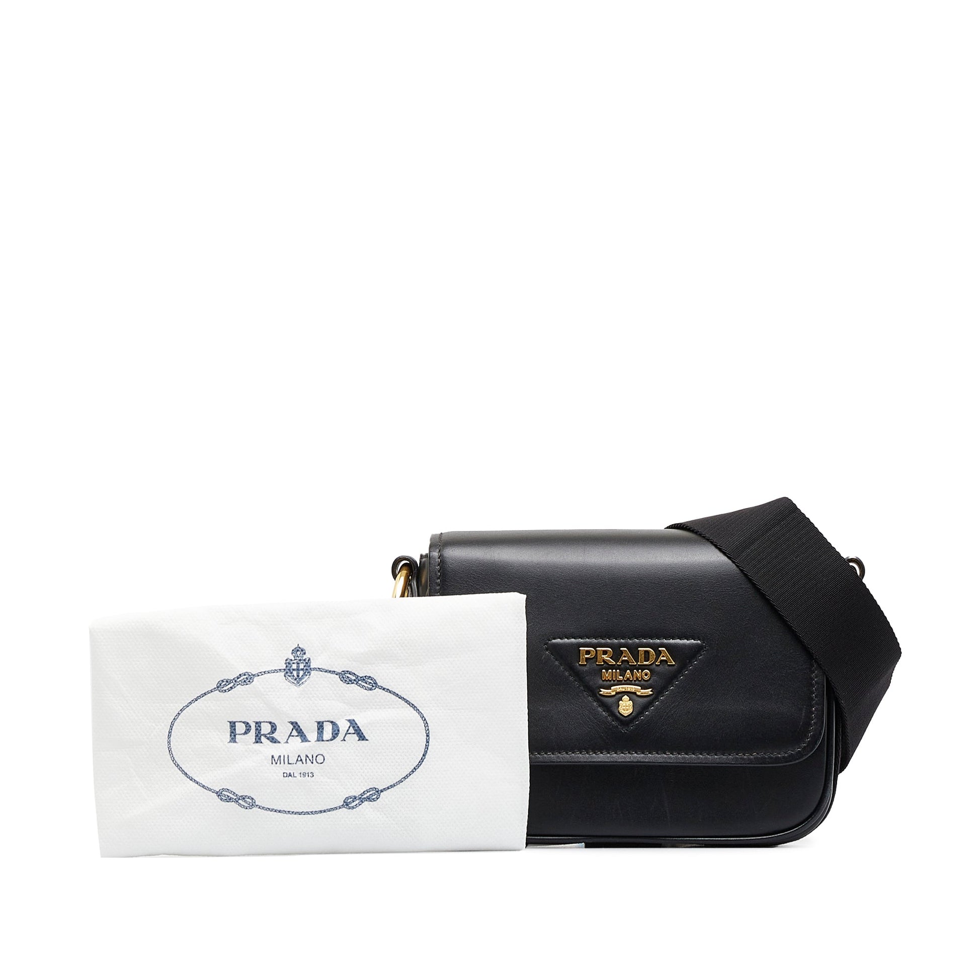 Prada City Calf Luxury Handbag Black Crossbody Bag