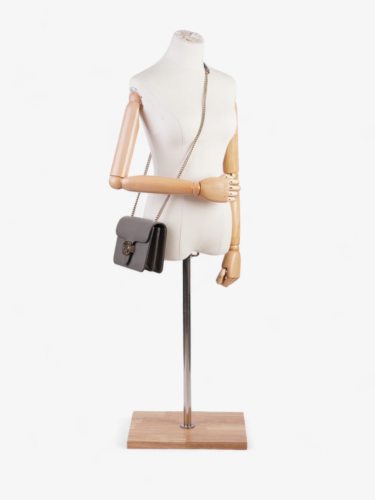 Gucci Interlocking Bag Grey Leather Small Shoulder Bag