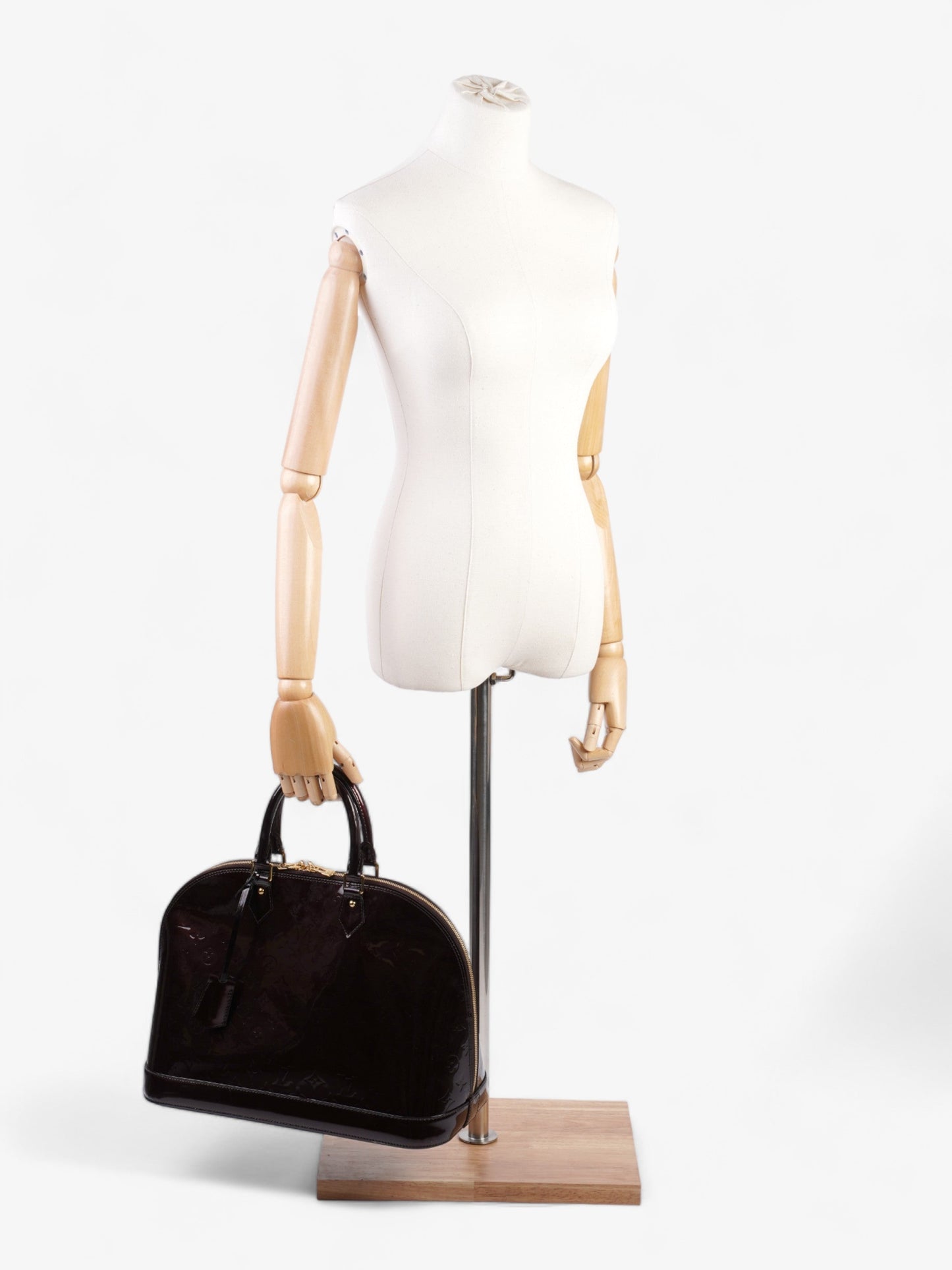 Louis Vuitton Alma GM Amarante Vernis Leather Handbag
