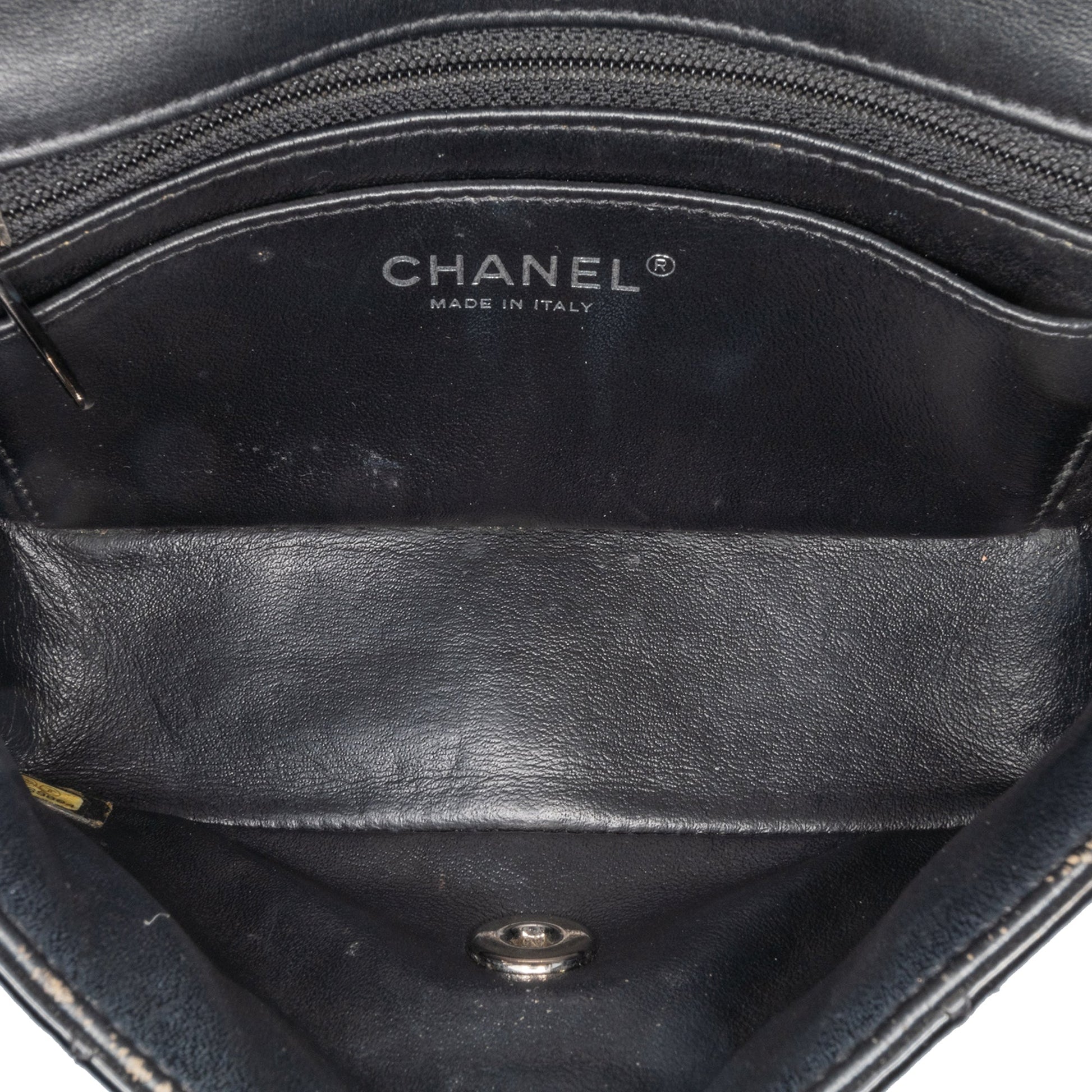 Black Chanel Mini Rectangular Classic Patent Single Flap Crossbody Bag