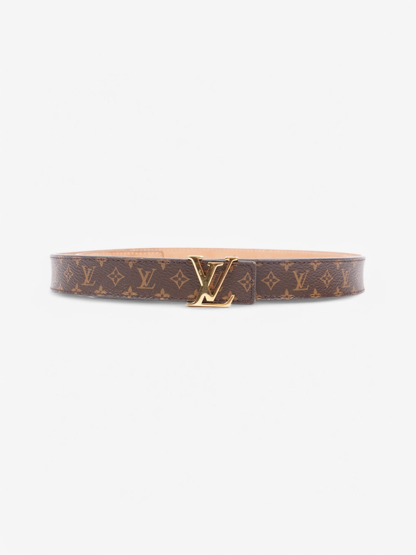 Louis Vuitton Initials 75cm 30" Monogram Leather Gold Belt