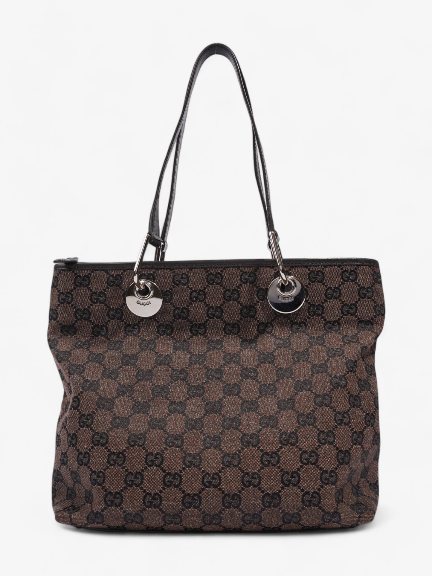 Gucci Tote Bag Supreme Dark Canvas Brown Shoulder Bag