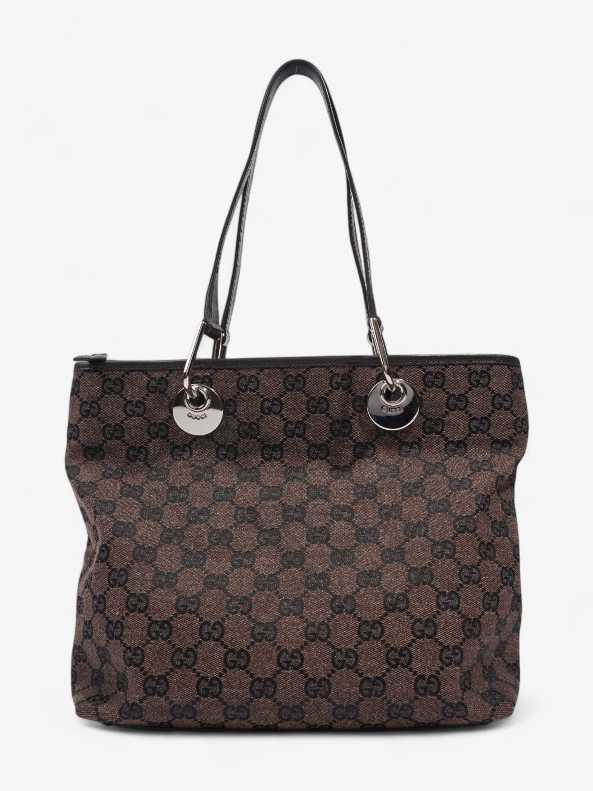 Gucci Tote Bag Supreme Dark Canvas Brown Shoulder Bag
