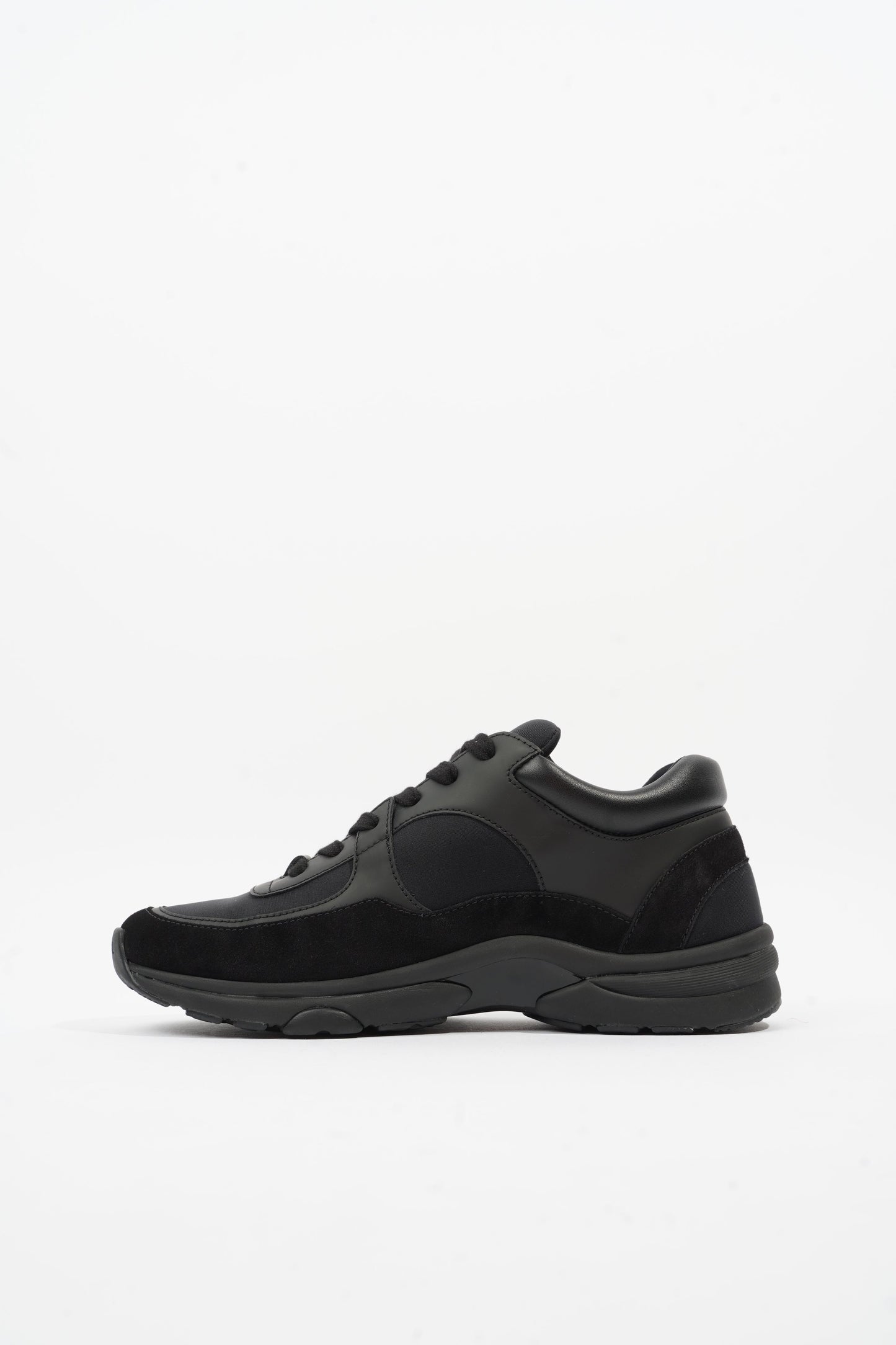Chanel CC Logo Black Suede EU 37.5 UK 4.5