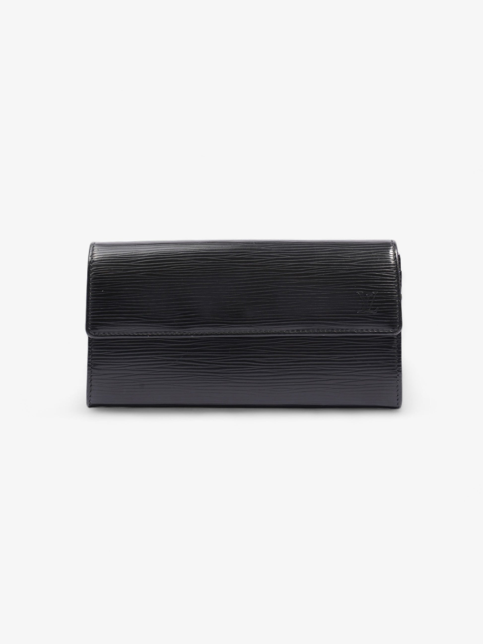 Louis Vuitton Sarah Black Leather Epi Wallet Case Epi Leather