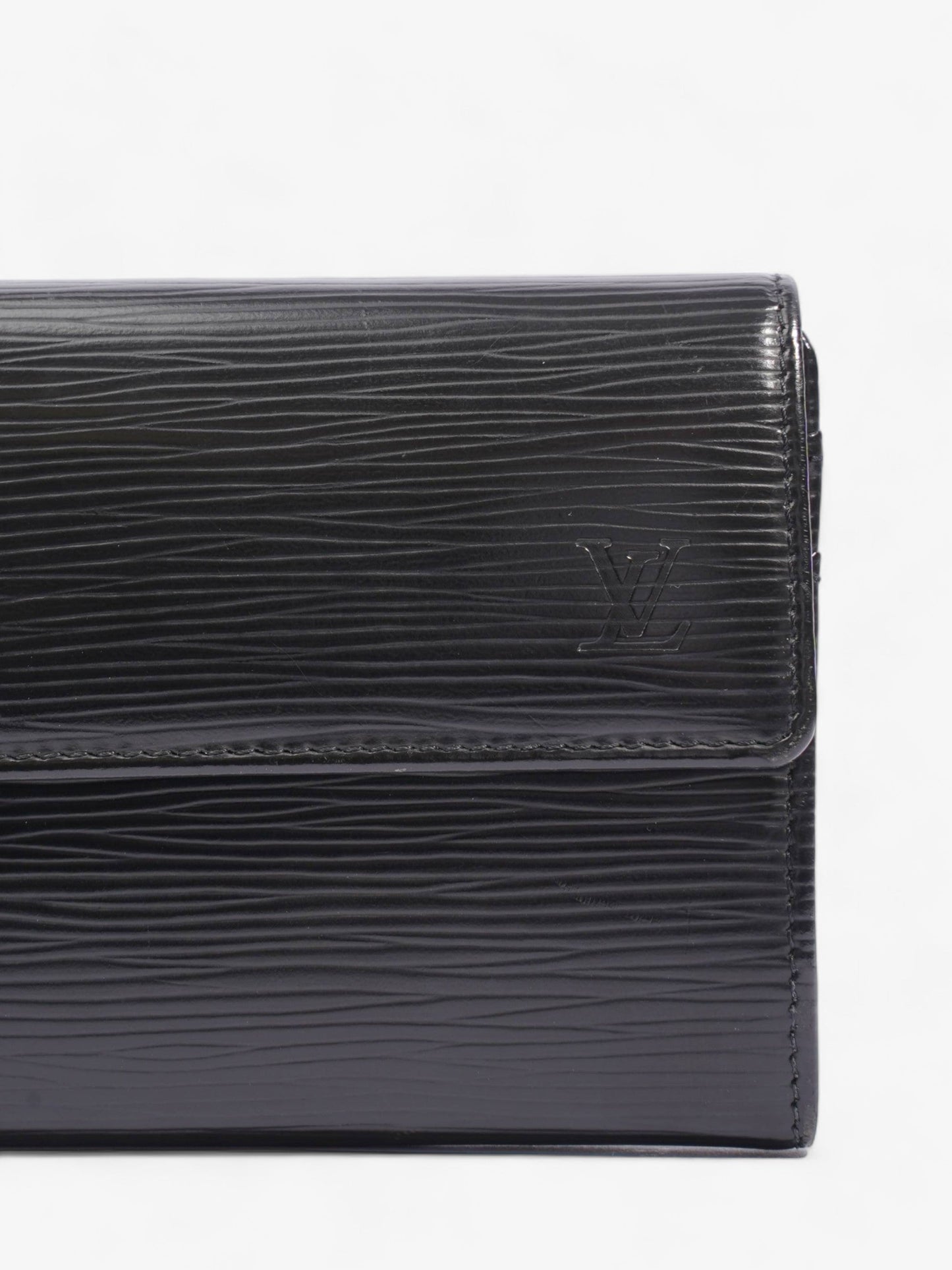 Louis Vuitton Sarah Black Leather Epi Wallet Case Epi Leather