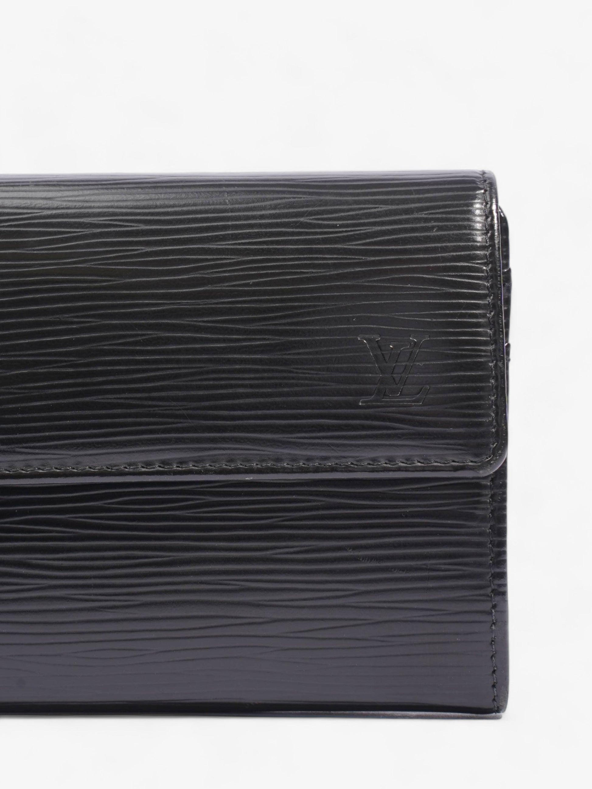 Louis Vuitton Sarah Black Leather Epi Wallet Case Epi Leather