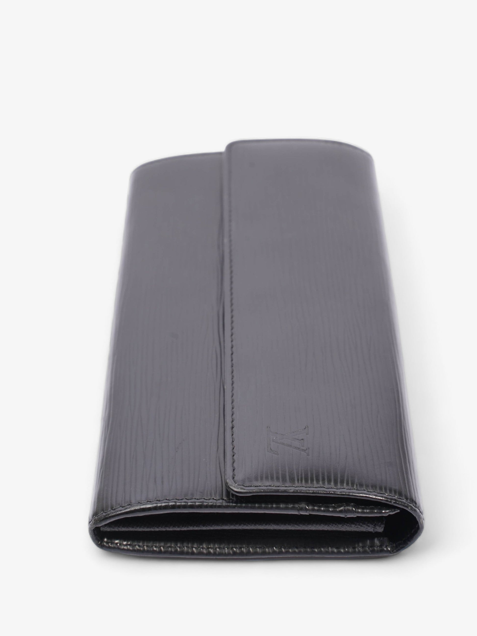 Louis Vuitton Sarah Black Leather Epi Wallet Case Epi Leather