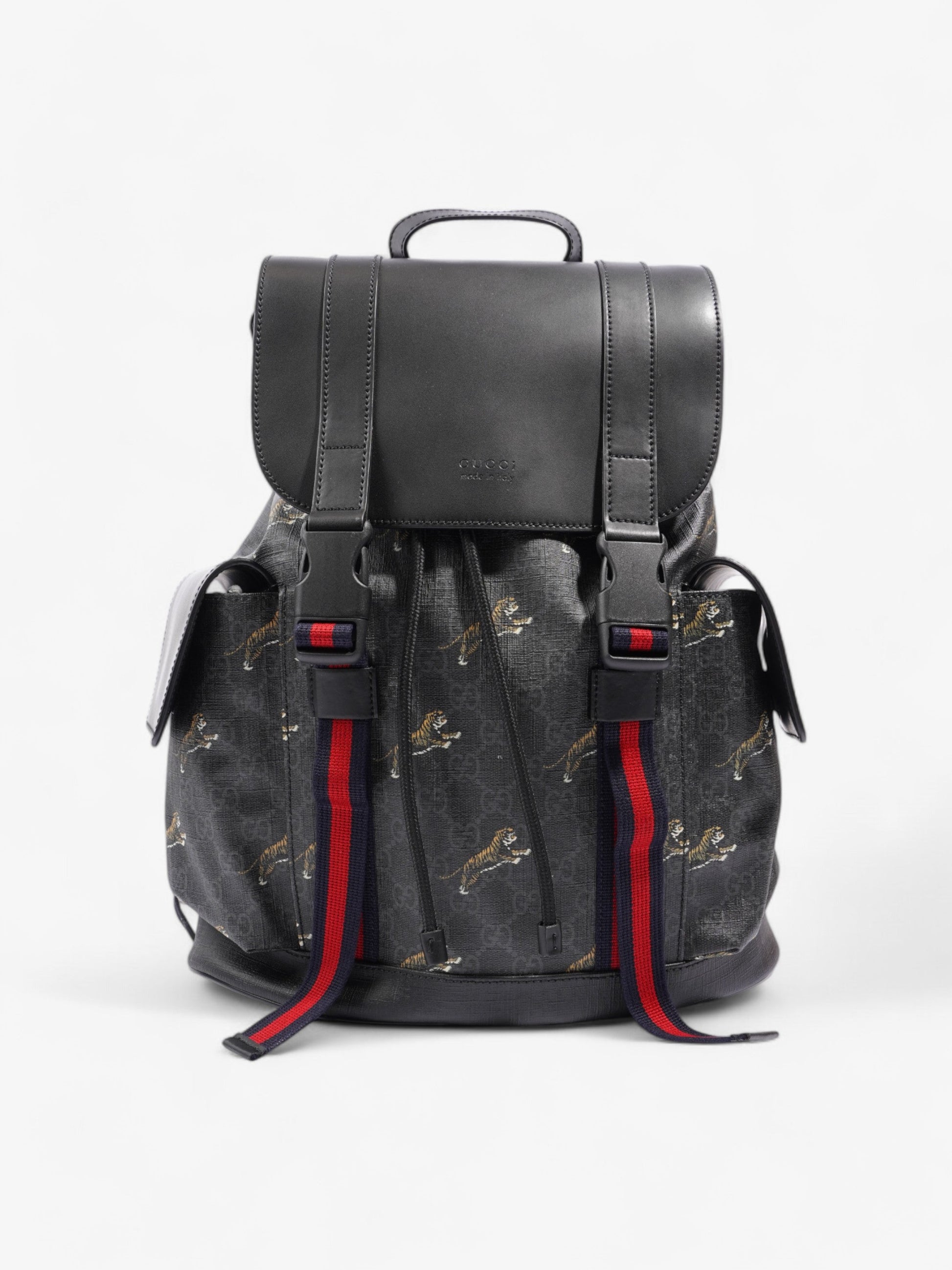 Gucci Tiger Backpack Supreme Canvas Black