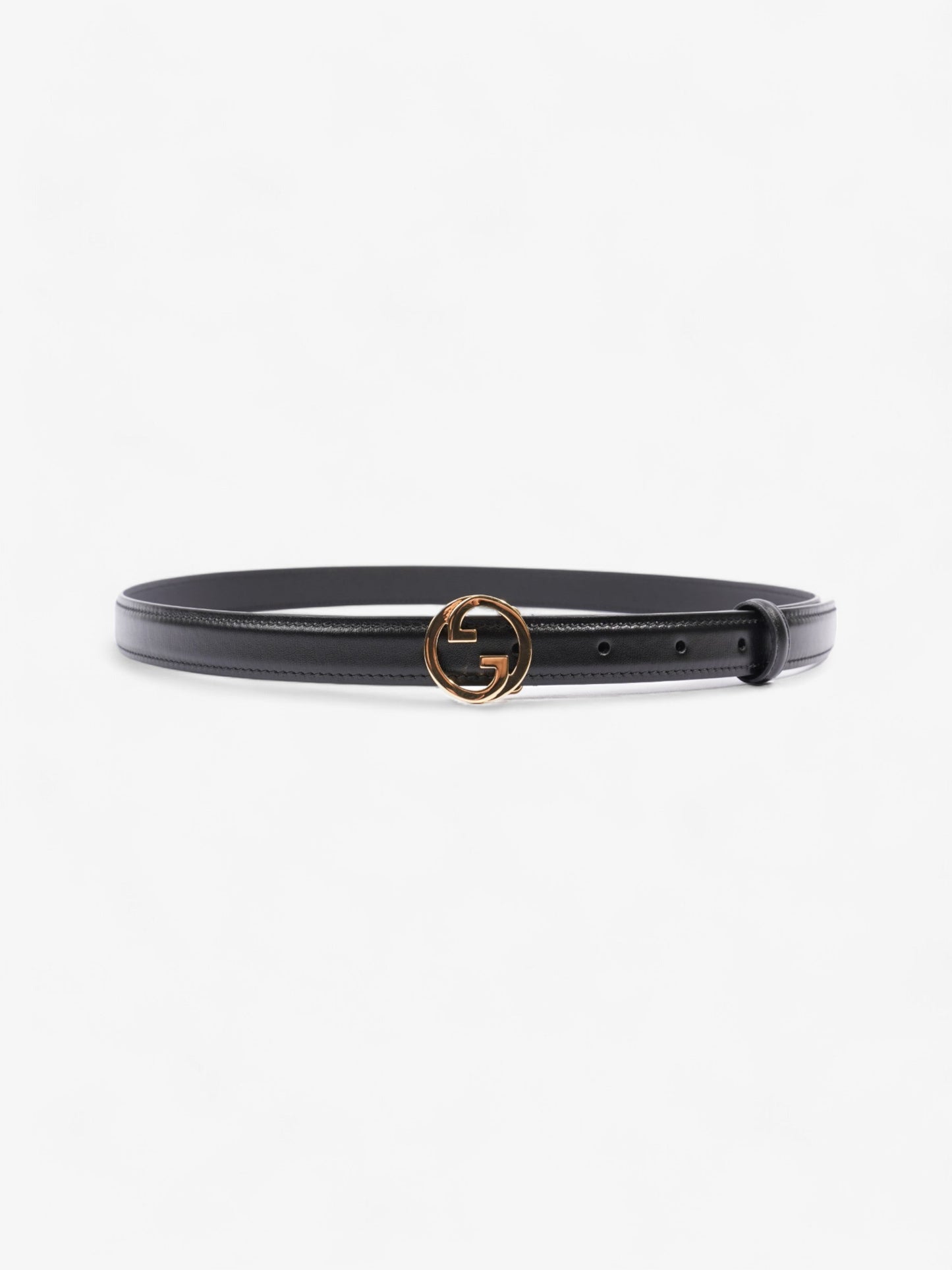 Gucci Blondie Belt Handbag Leather Black Accessory 90Cm 36