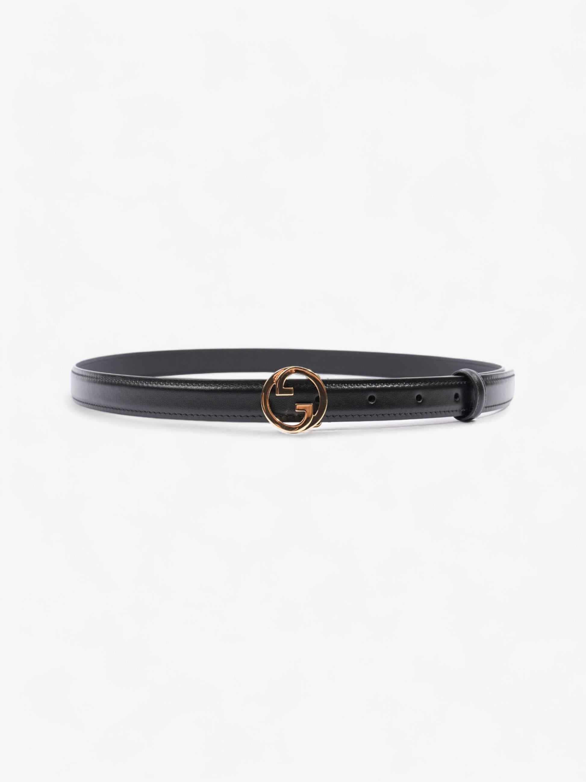 Gucci Blondie Belt Handbag Leather Black Accessory 90Cm 36