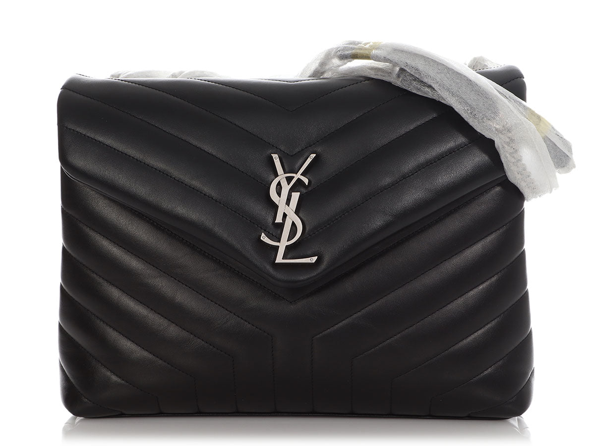 YSL Saint Laurent Loulou Shoulder Bag Black Medium