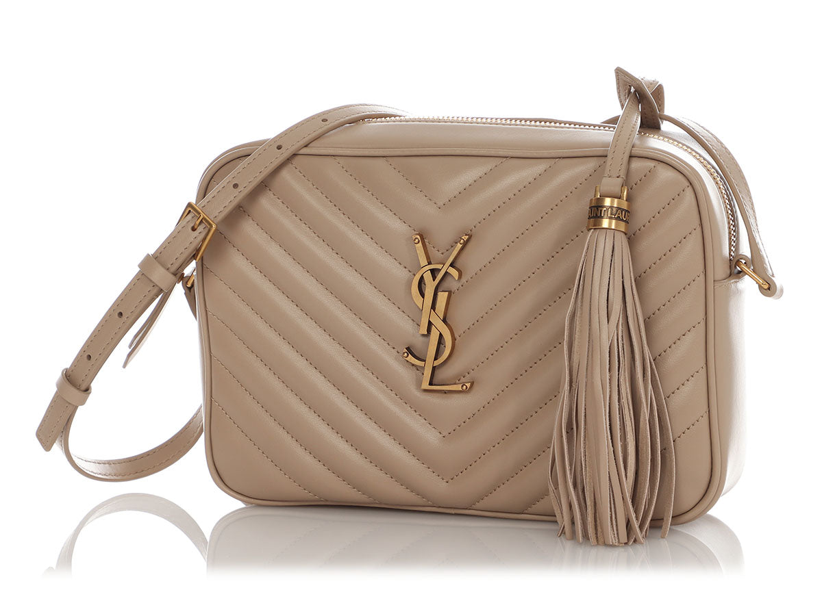 YSL Saint Laurent Lou Camera Bag Beige Medium Crossbody Bag