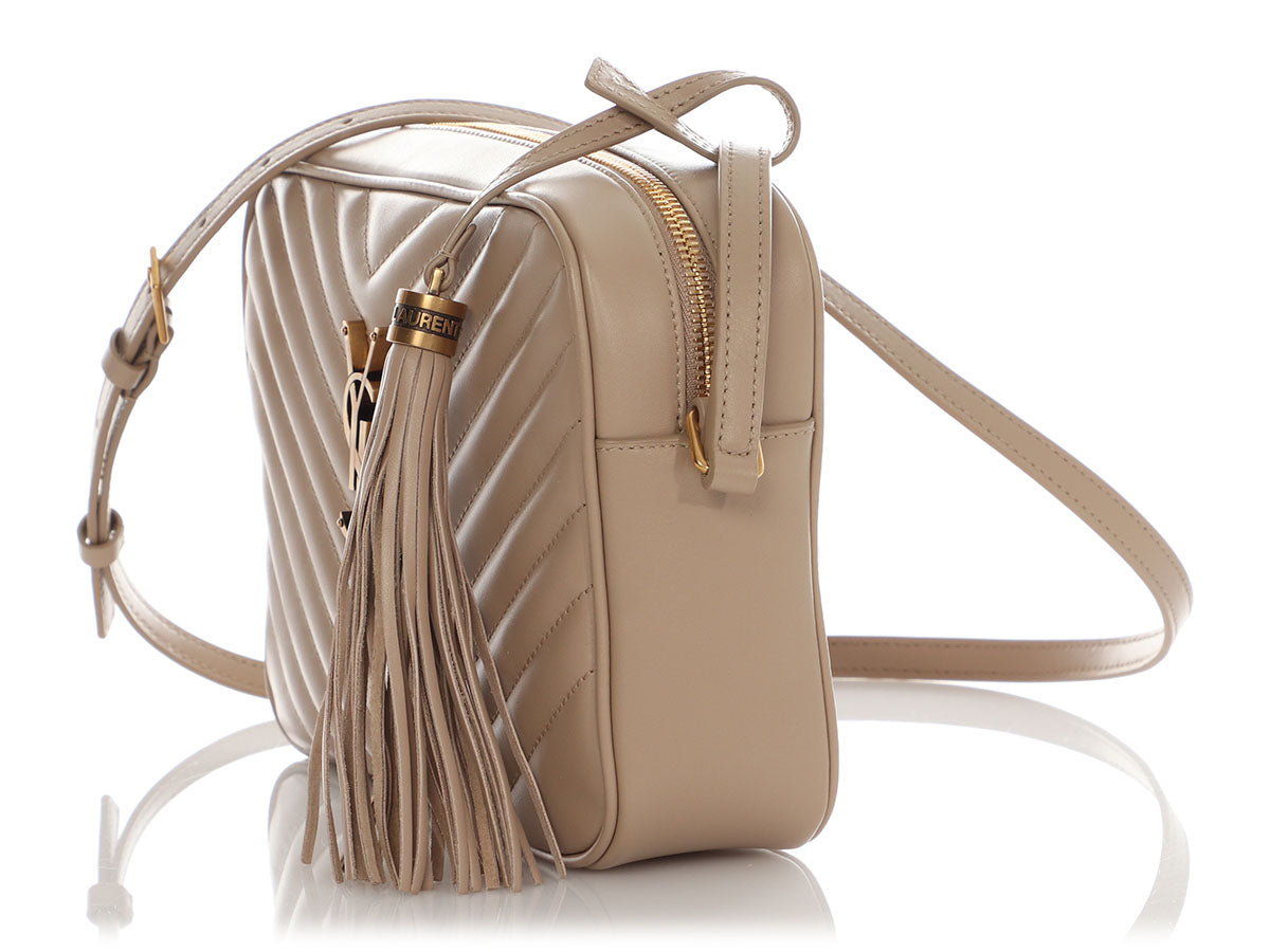 YSL Saint Laurent Lou Camera Bag Beige Medium Crossbody Bag
