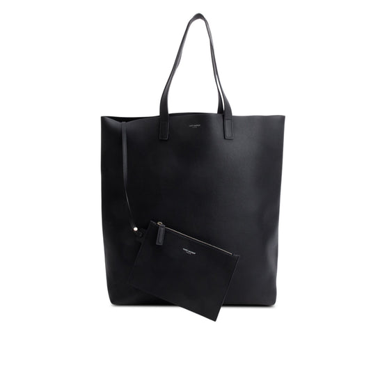 YSL Saint Laurent Calfskin North South Shopping Tote Black Tote Bag
