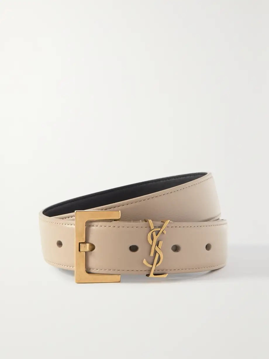 YSL Saint Laurent Belt Handbag Leather Logo