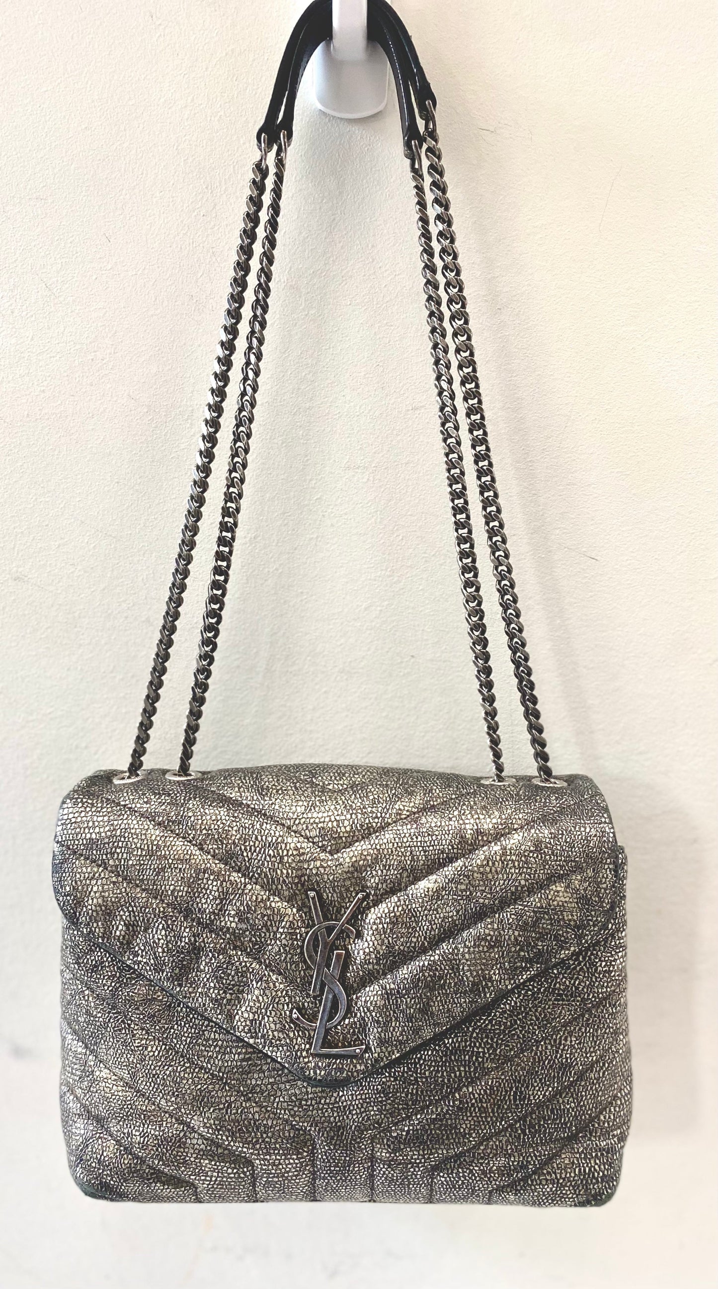 YSL Saint Laurent Yves Caviar Loulou Bag Small Travel Bag