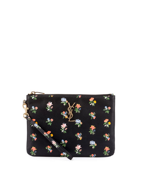 YSL Saint Laurent Yves Prairie Flower Clutch Clutch Bag