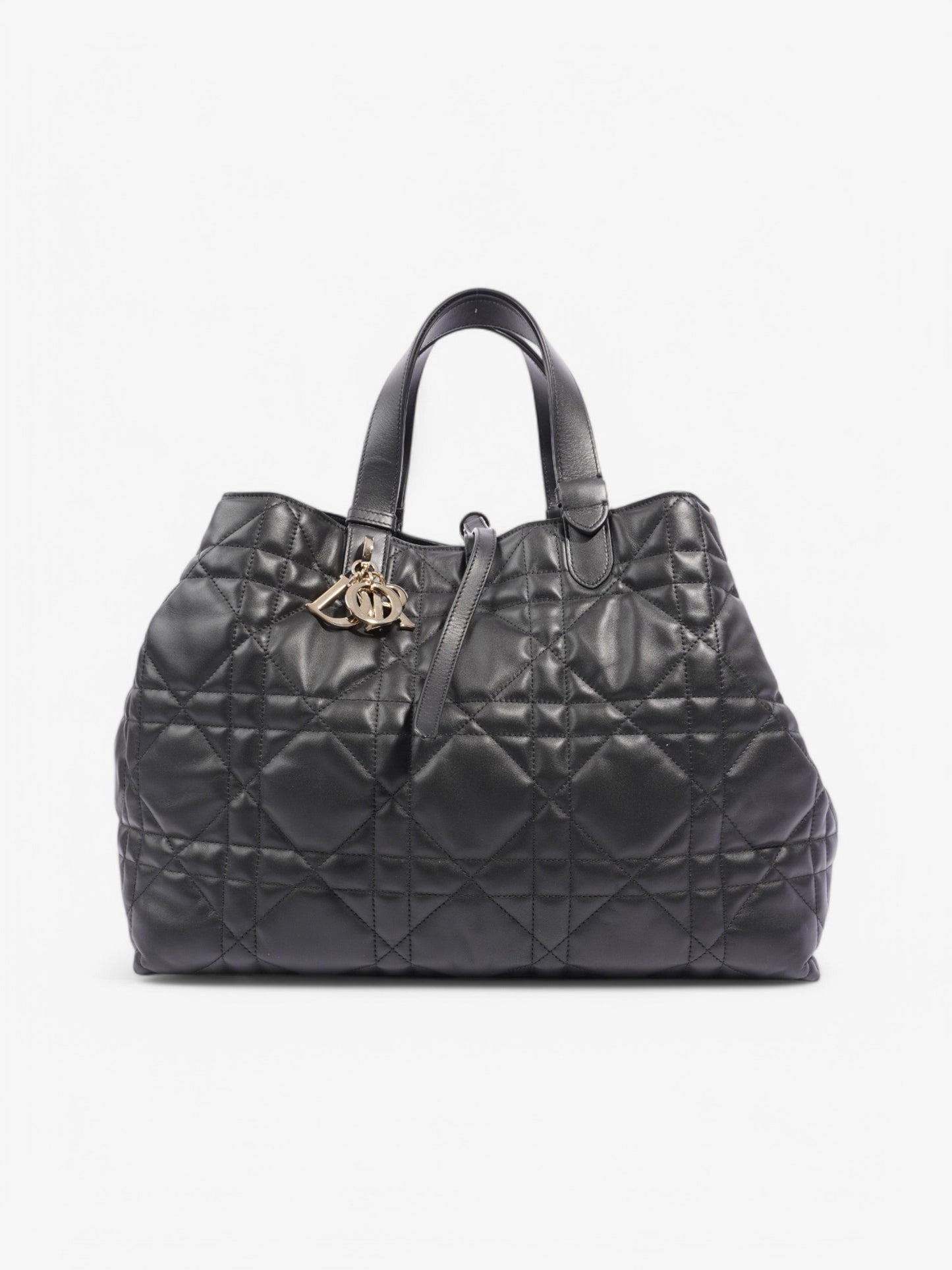Dior Christian Toujours Shoulder Bag Leather Black Large