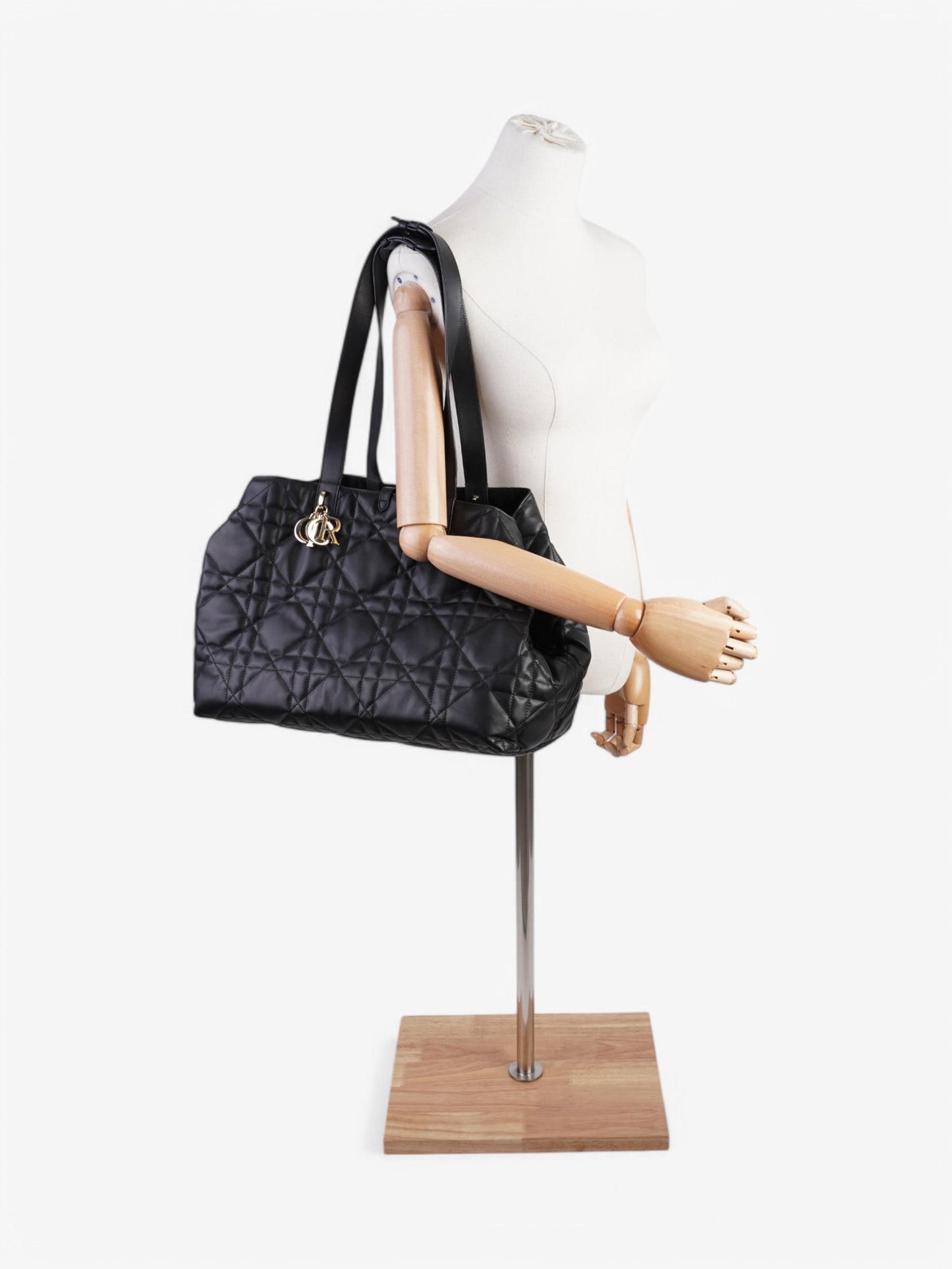 Dior Christian Toujours Shoulder Bag Leather Black Large