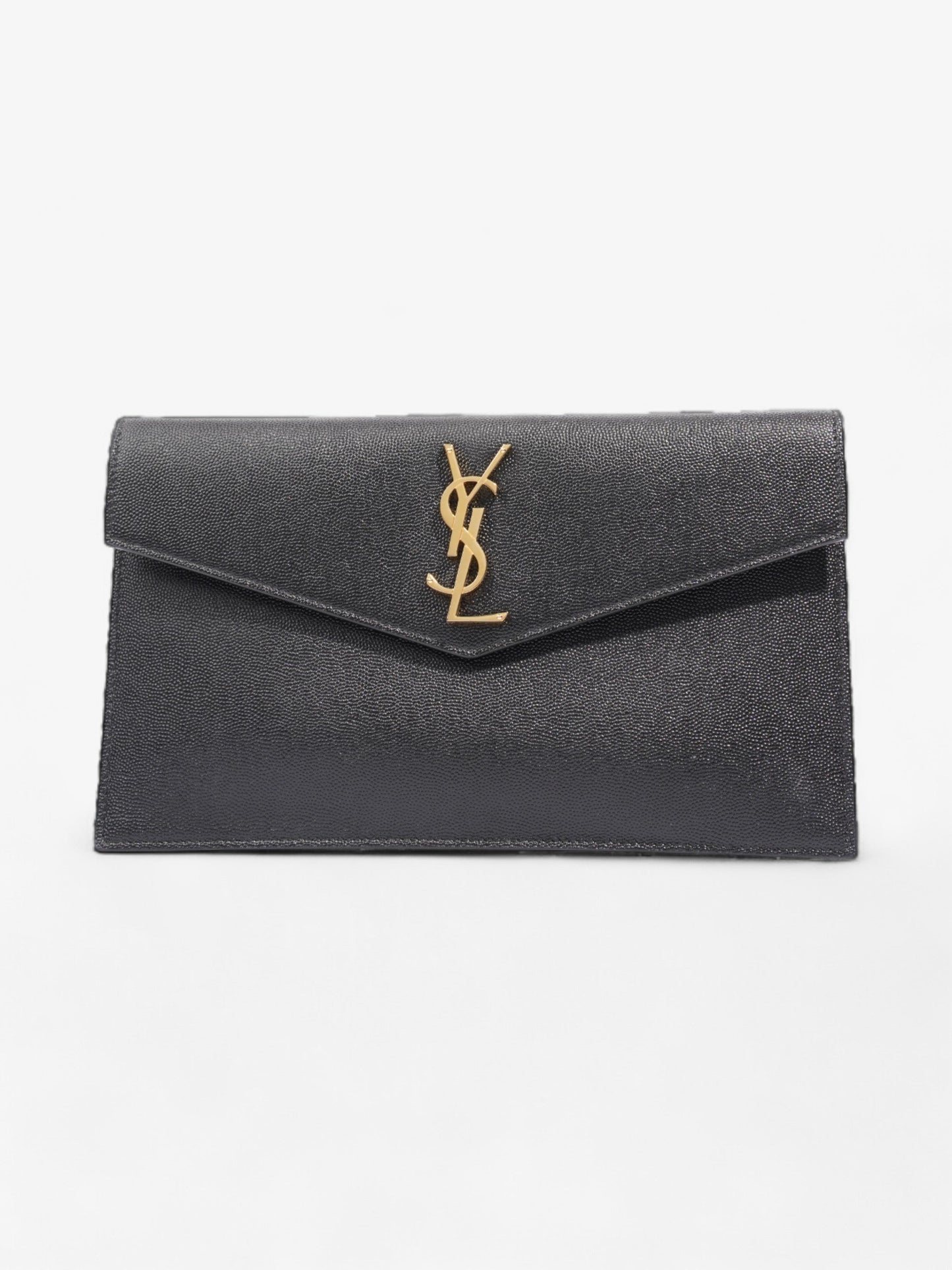 YSL Saint Laurent Uptown Clutch Leather Black Clutch Bag