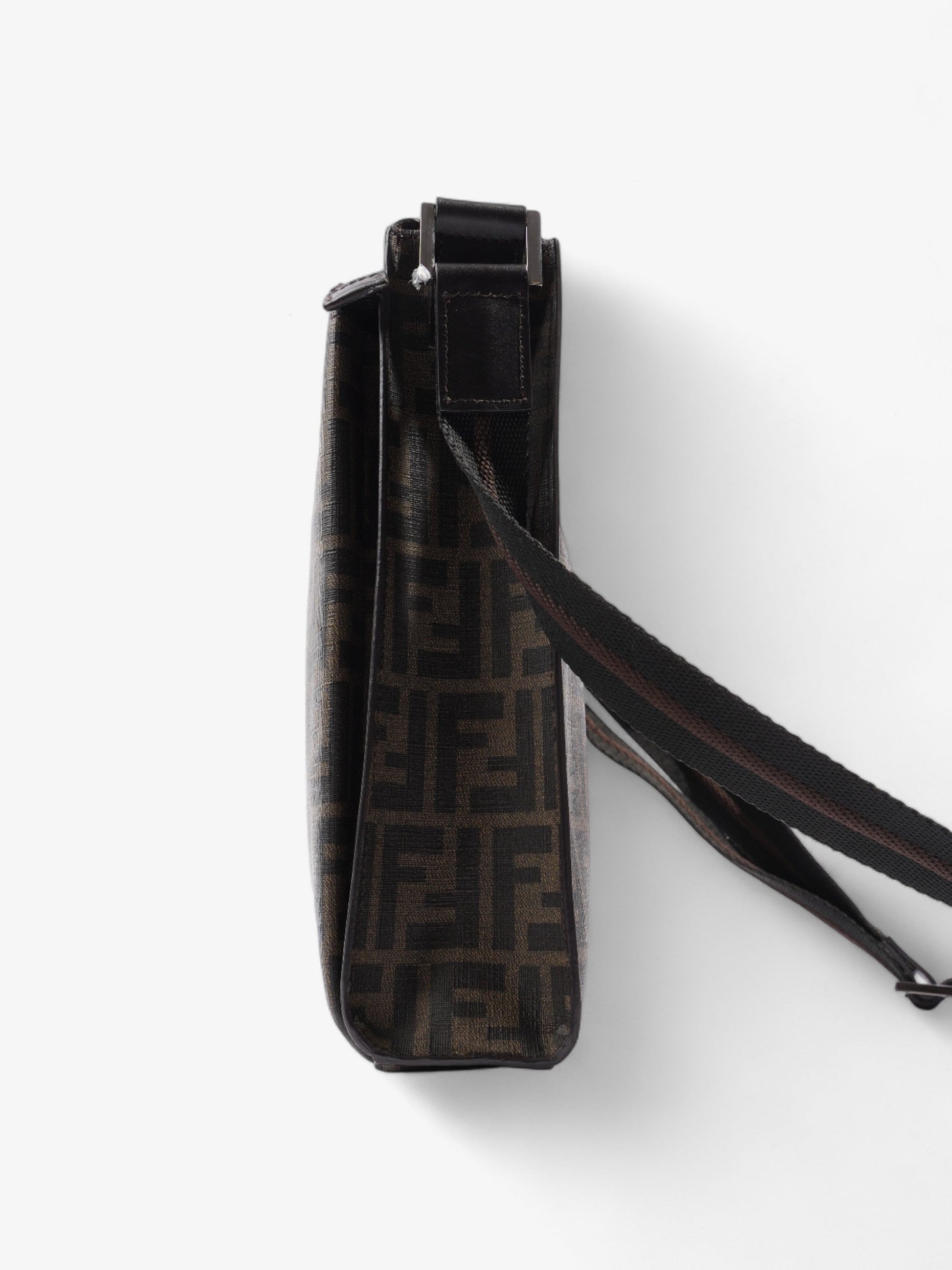 Fendi Zucca Shoulder Bag Canvas Brown
