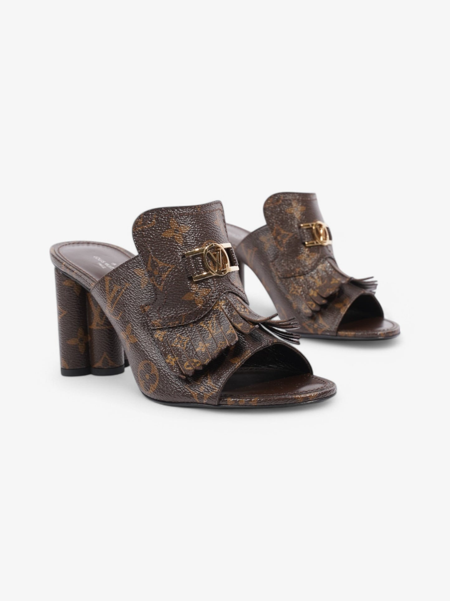 Louis Vuitton Indiana Mules 80 Coated EU Monogram Canvas Coated Canvas Apparel