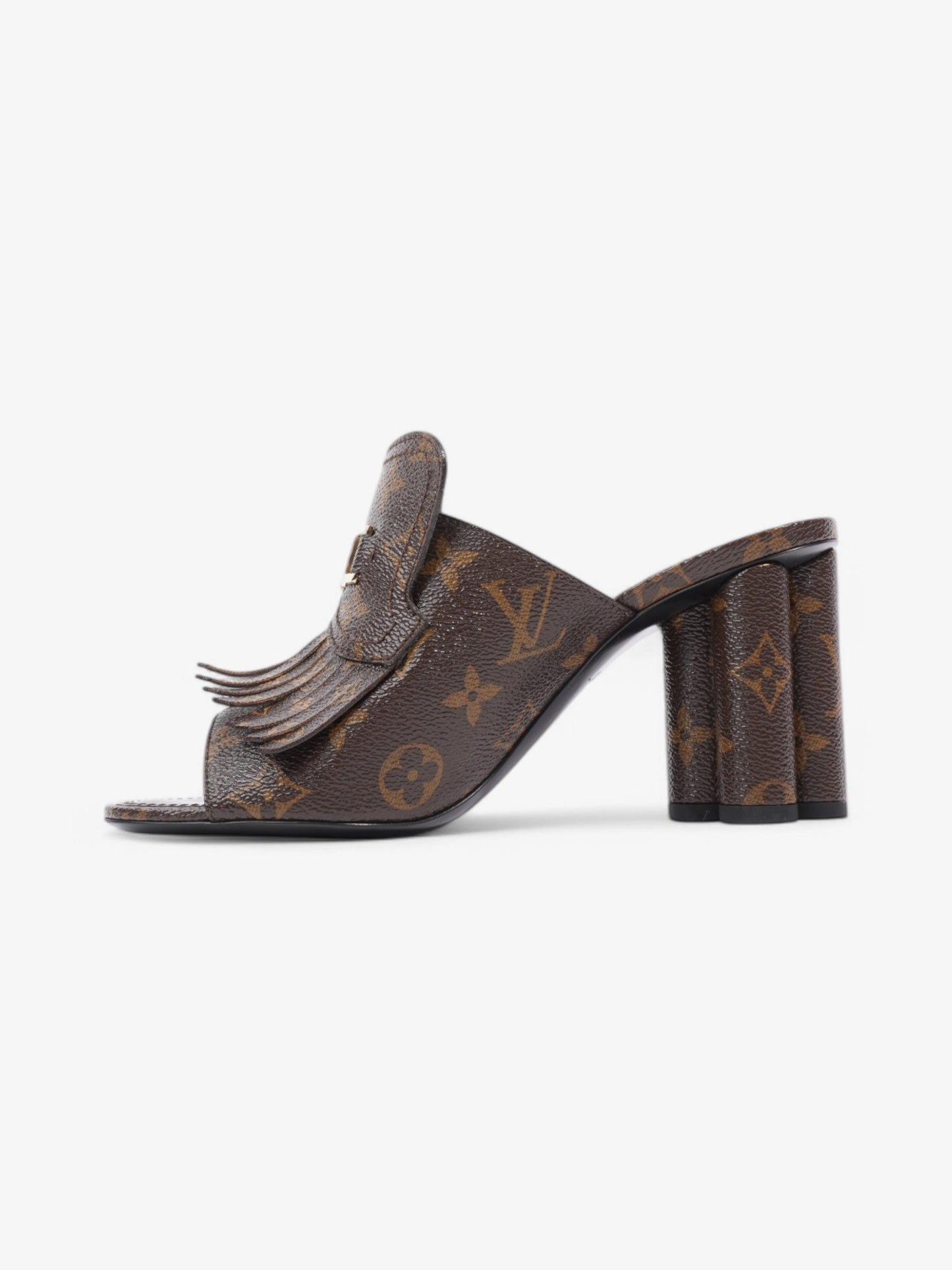 Louis Vuitton Indiana Mules 80 Coated EU Monogram Canvas Coated Canvas Apparel