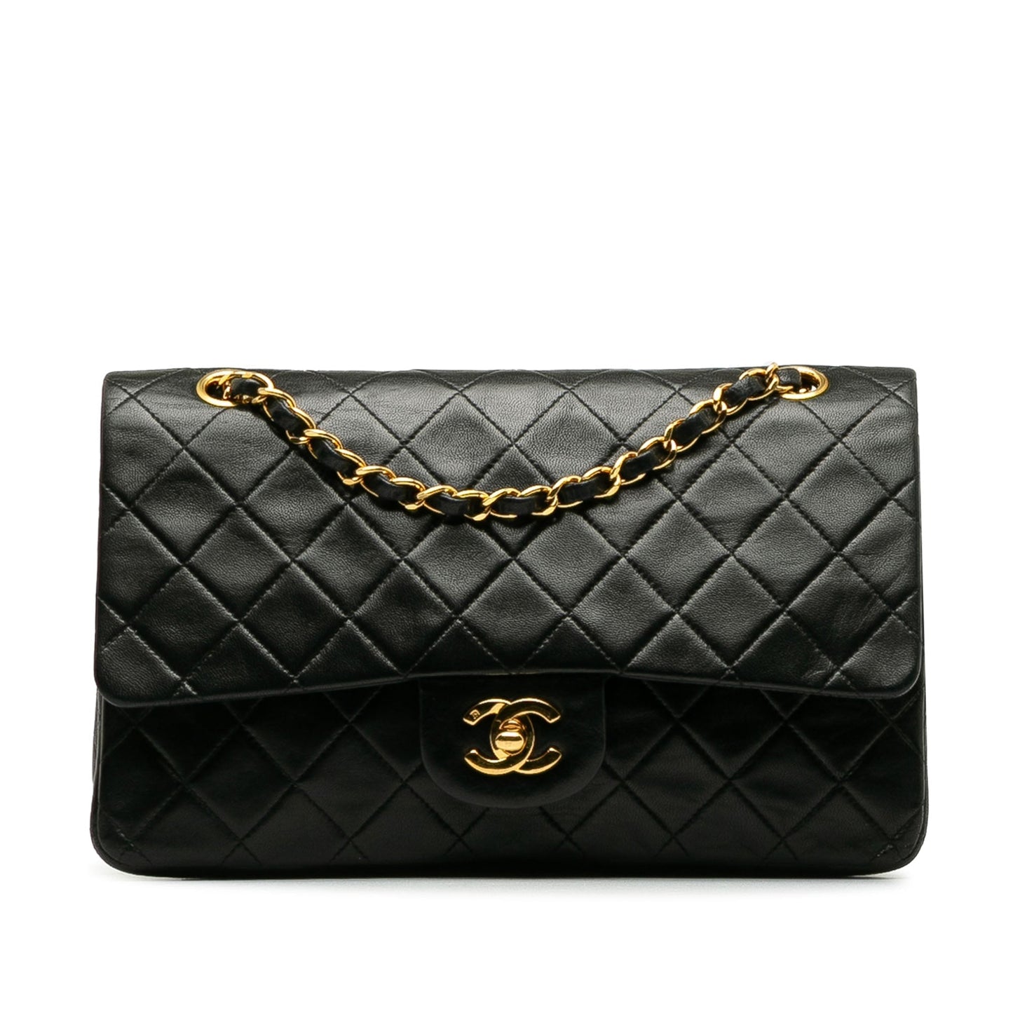 CHANEL Medium Classic Lambskin Double Flap Shoulder Bag