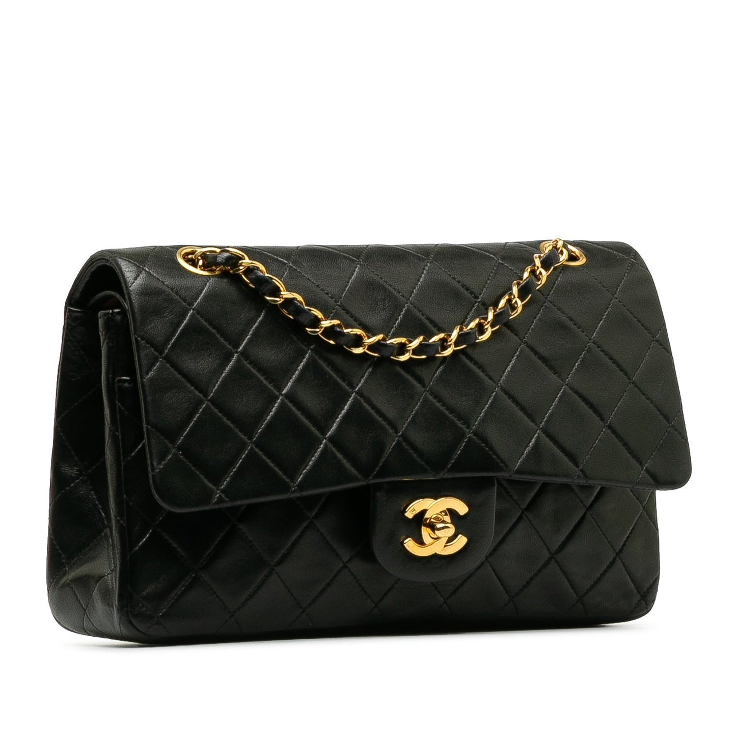 CHANEL Medium Classic Lambskin Double Flap Shoulder Bag