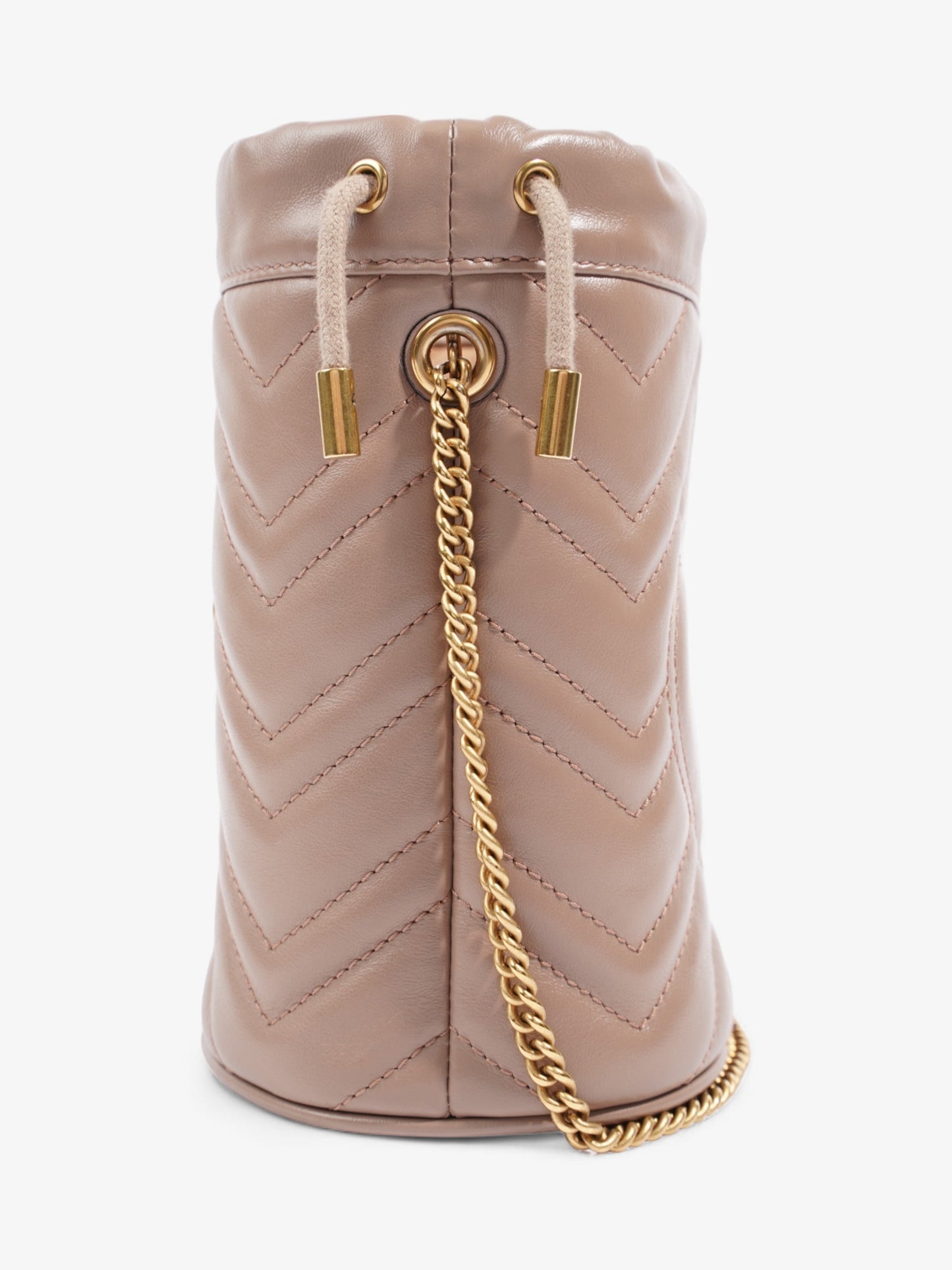 Gucci Marmont Bucket Bag Dusty Mini Leather Matelasse Crossbody Bag