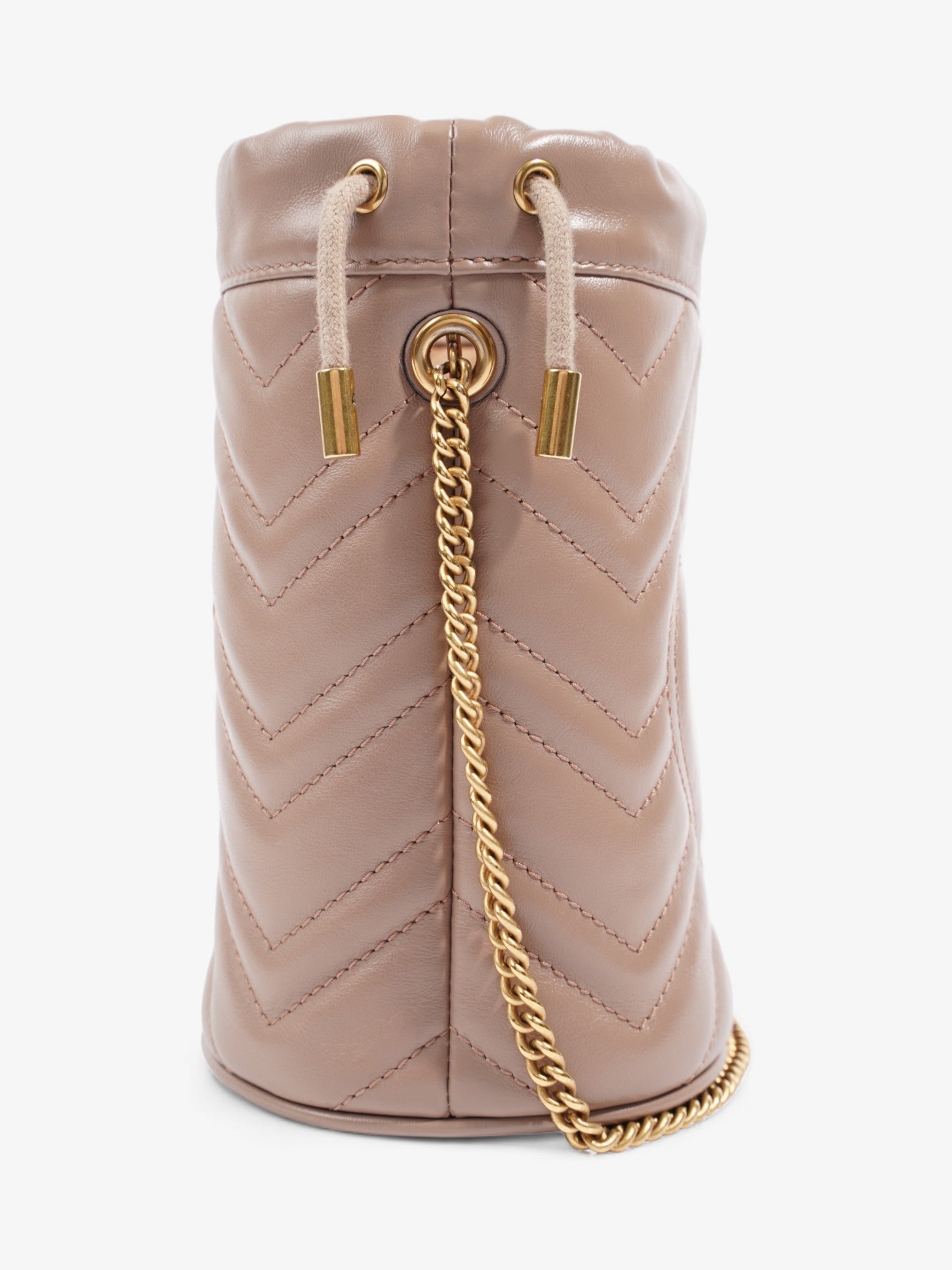 Gucci Marmont Bucket Bag Dusty Mini Leather Matelasse Crossbody Bag