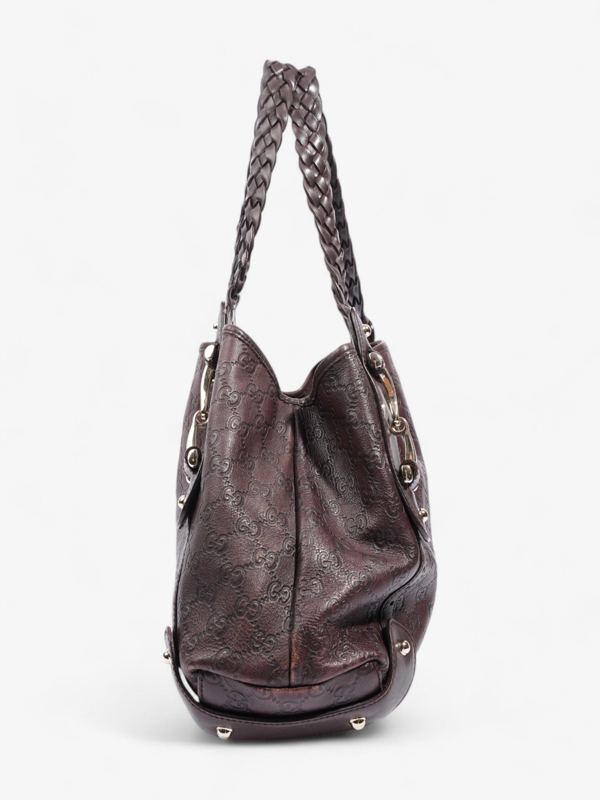 Gucci Pelham Dark ssima Shoulder Bag Leather Brown