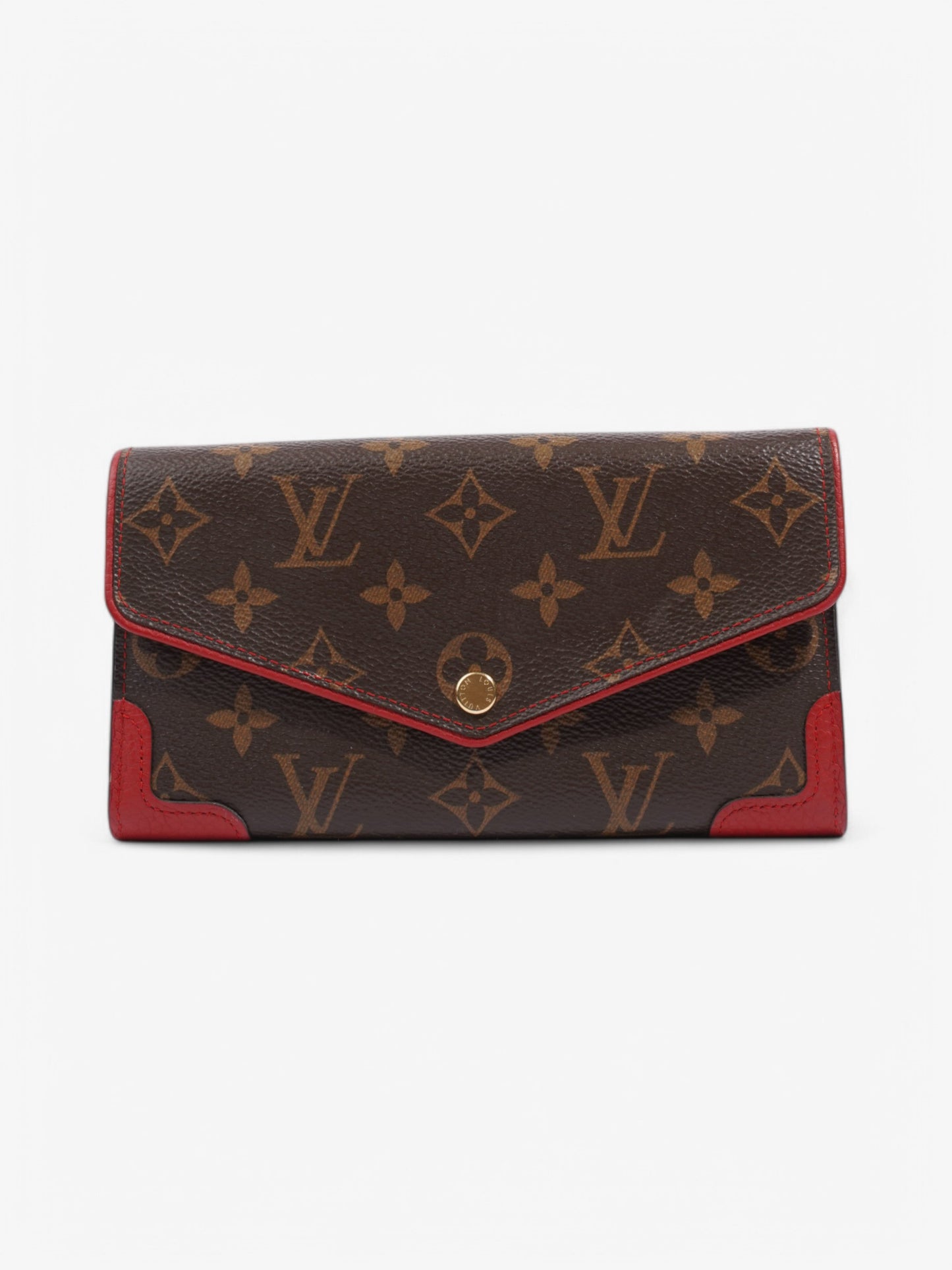 Louis Vuitton Sarah Coated Monogram Red Canvas Coated Canvas Wallet Case