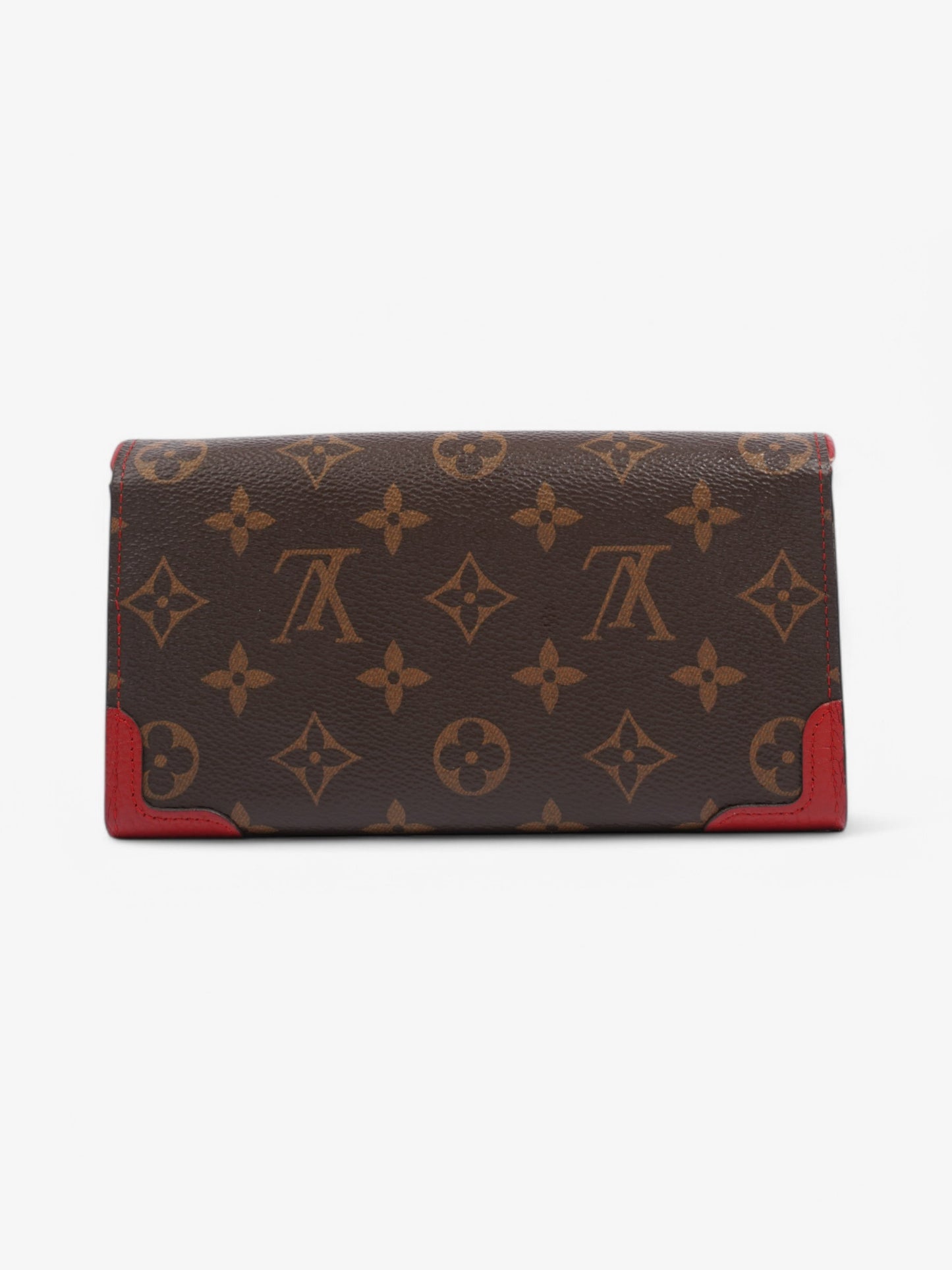Louis Vuitton Sarah Coated Monogram Red Canvas Coated Canvas Wallet Case