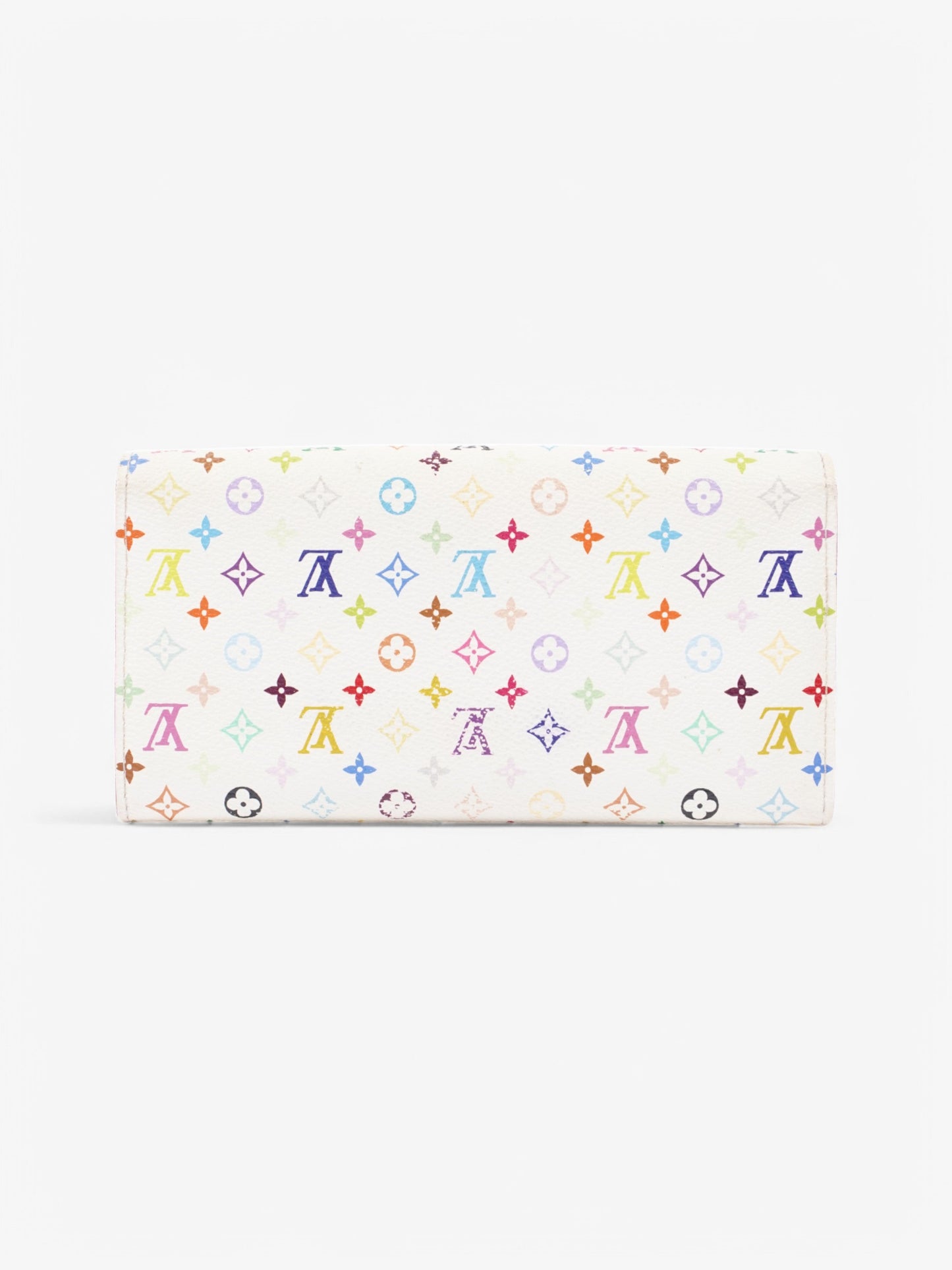 Louis Vuitton Sarah Coated Multicolour White Canvas Coated Canvas Wallet Case