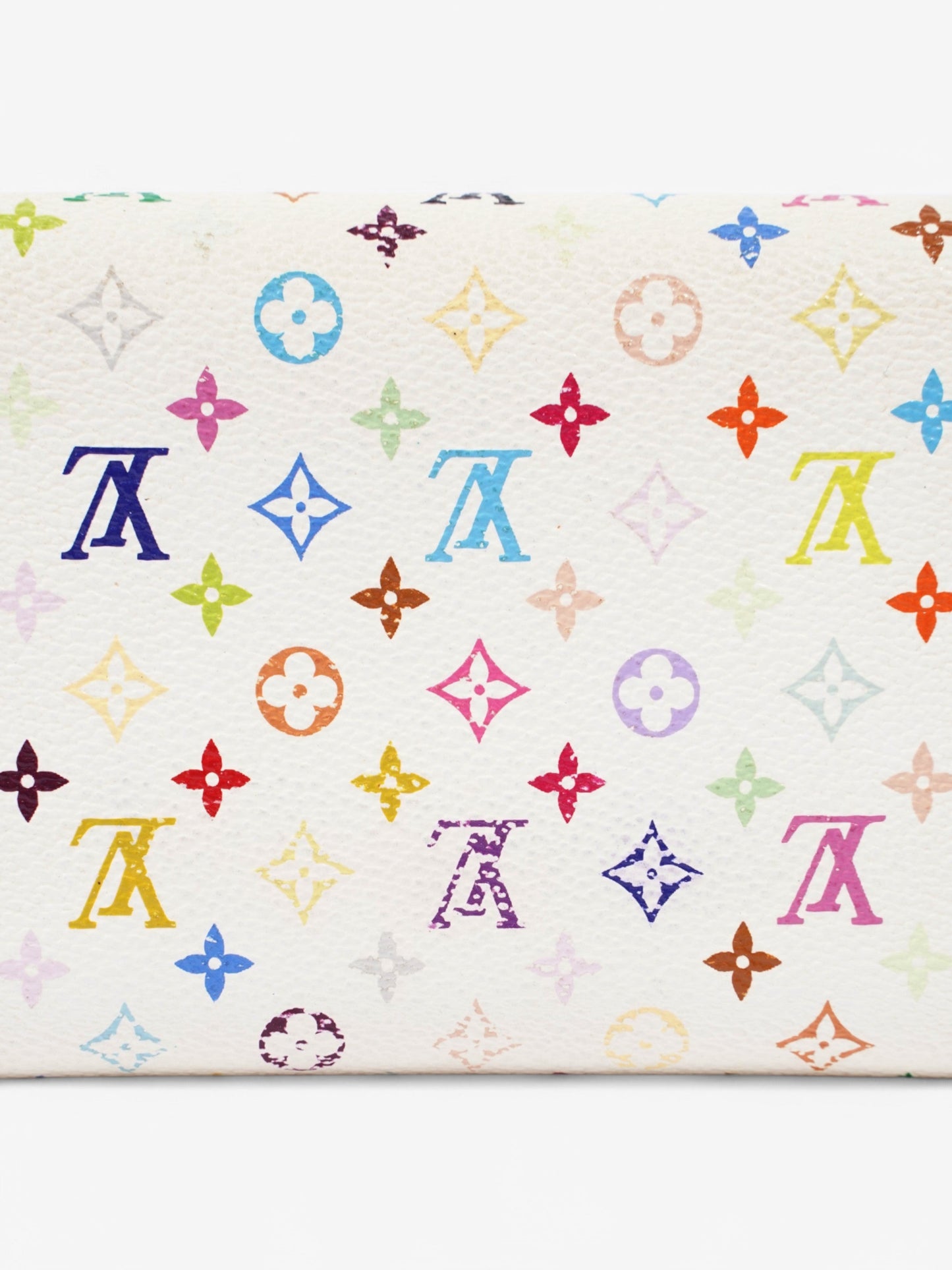Louis Vuitton Sarah Coated Multicolour White Canvas Coated Canvas Wallet Case