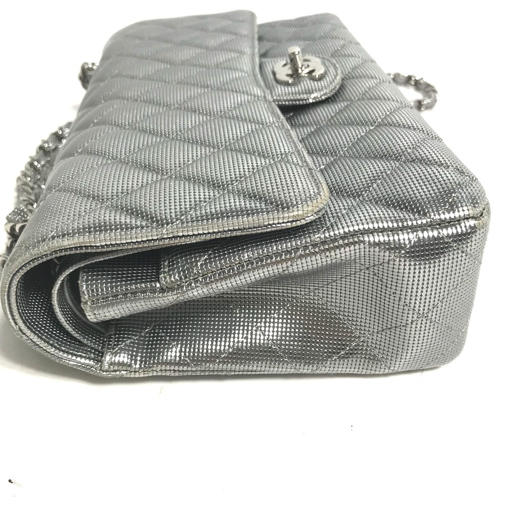 Chanel COCO Mark CC Matrasse 25 Silver Leather Shoulder Bag