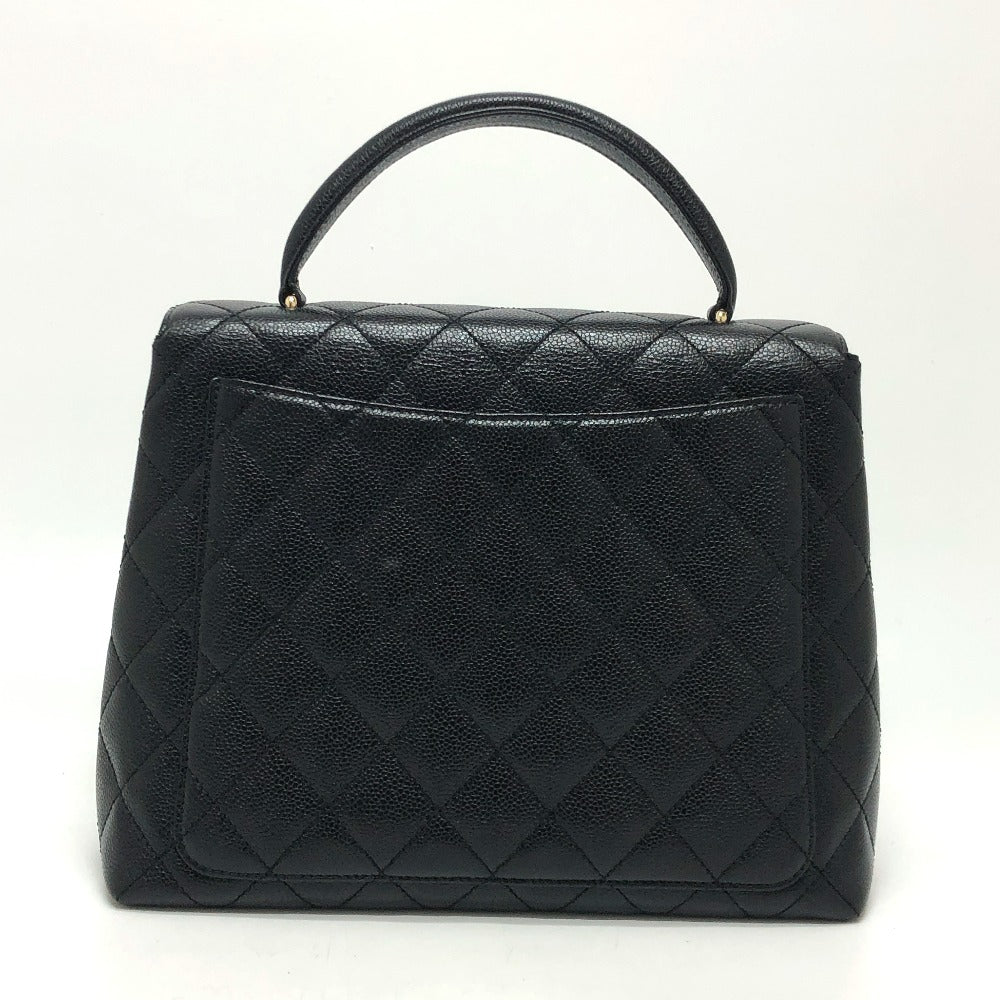 Chanel Caviar skin COCO Mark CC Matrasse Black Handbag
