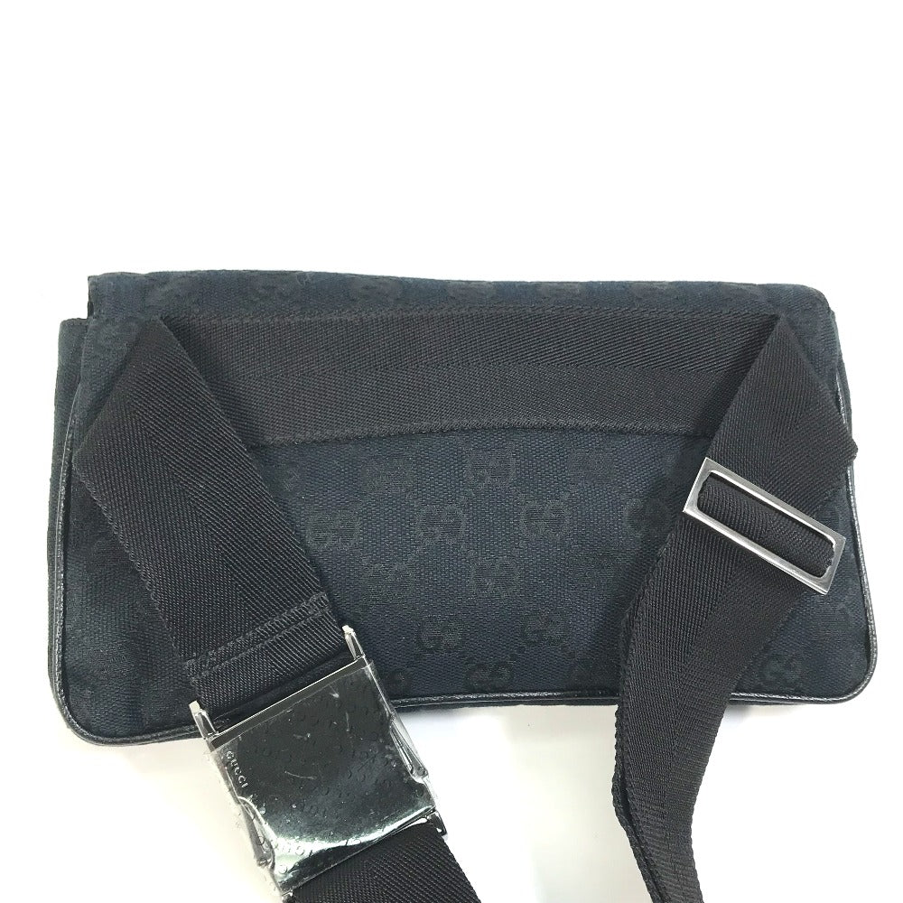 Gucci Waist GG Leather Canvas Black Belt